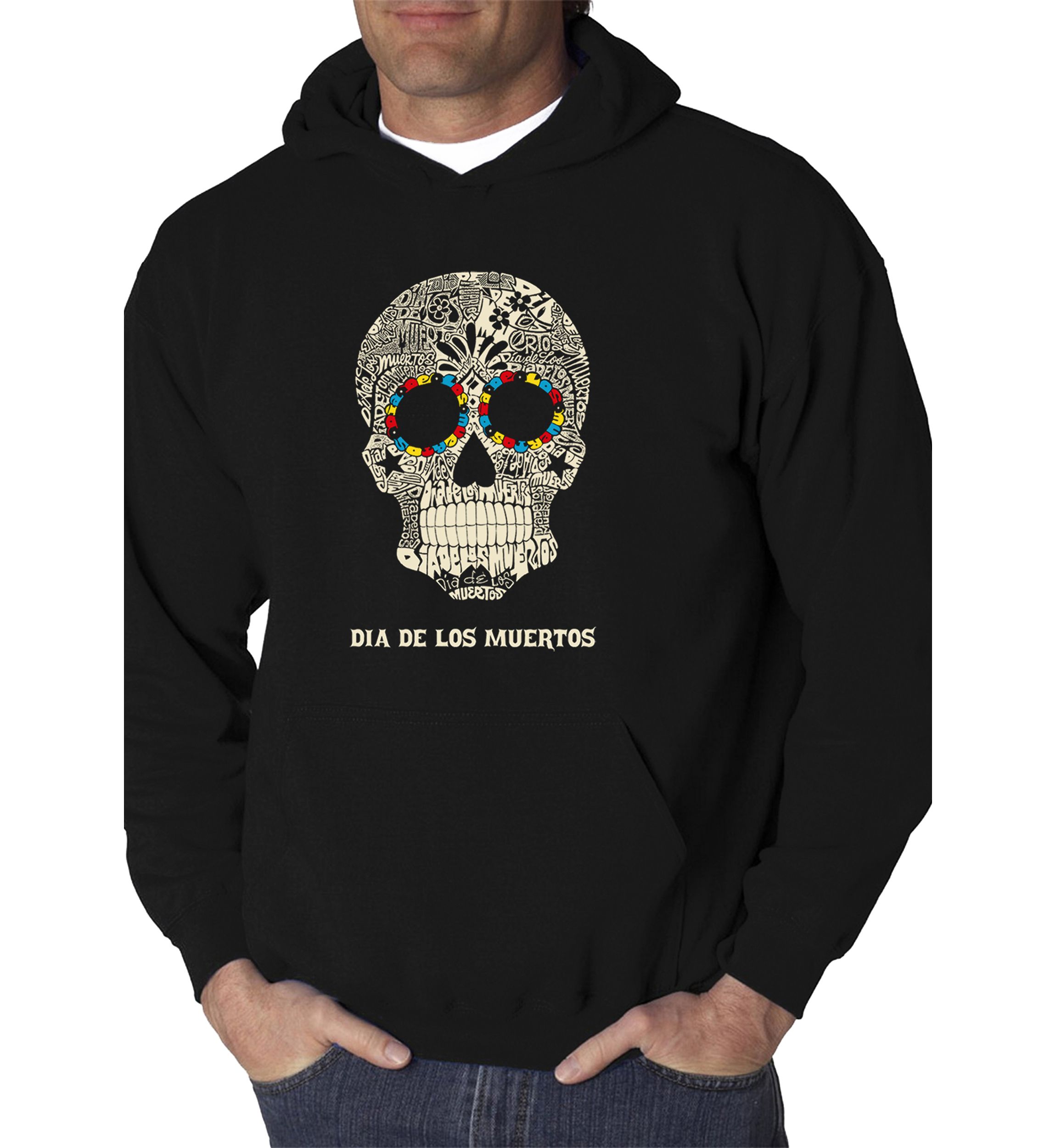 Word Art Hooded Sweatshirt - Dia de Los Muertos