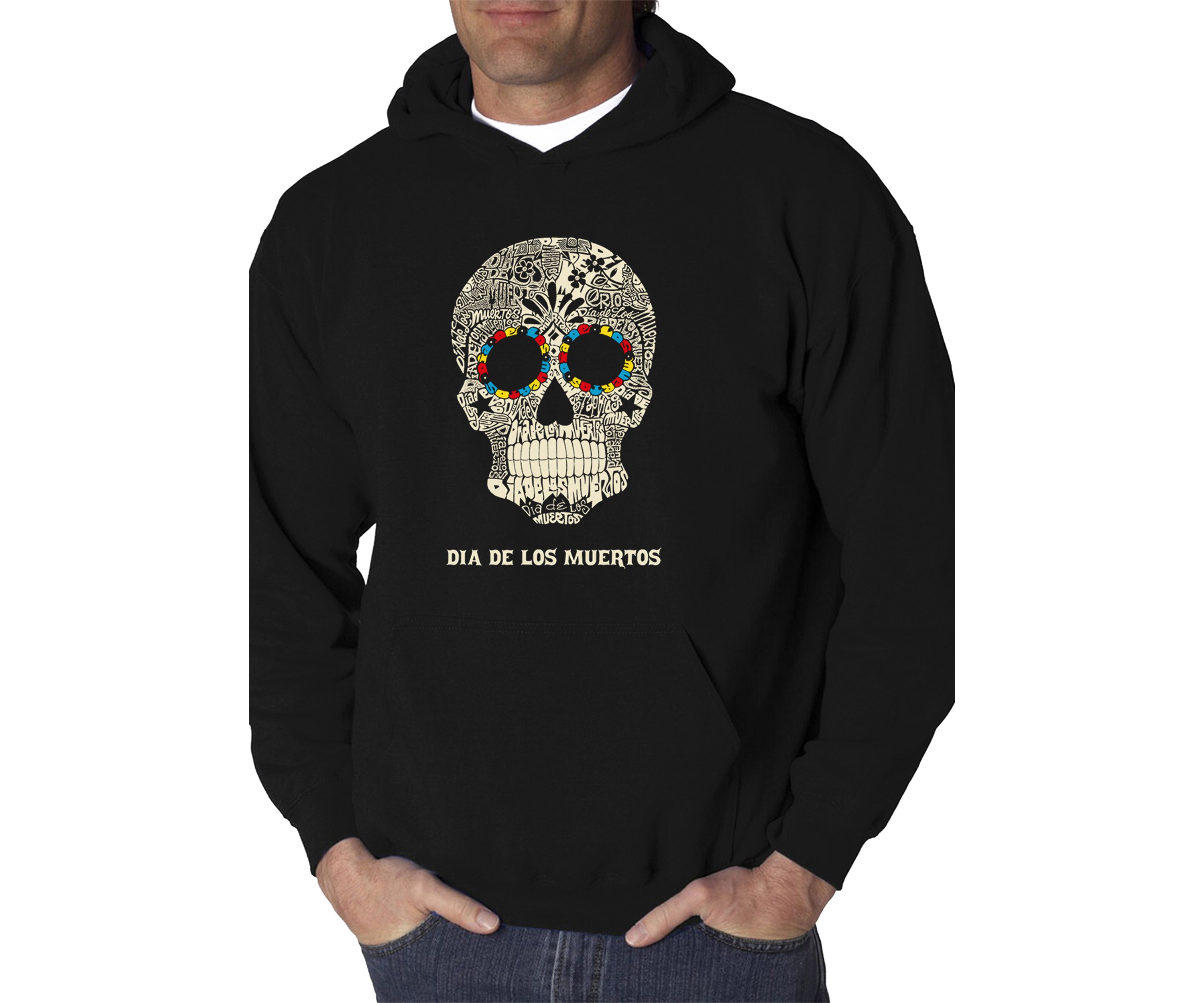 Word Art Hooded Sweatshirt - Dia de Los Muertos