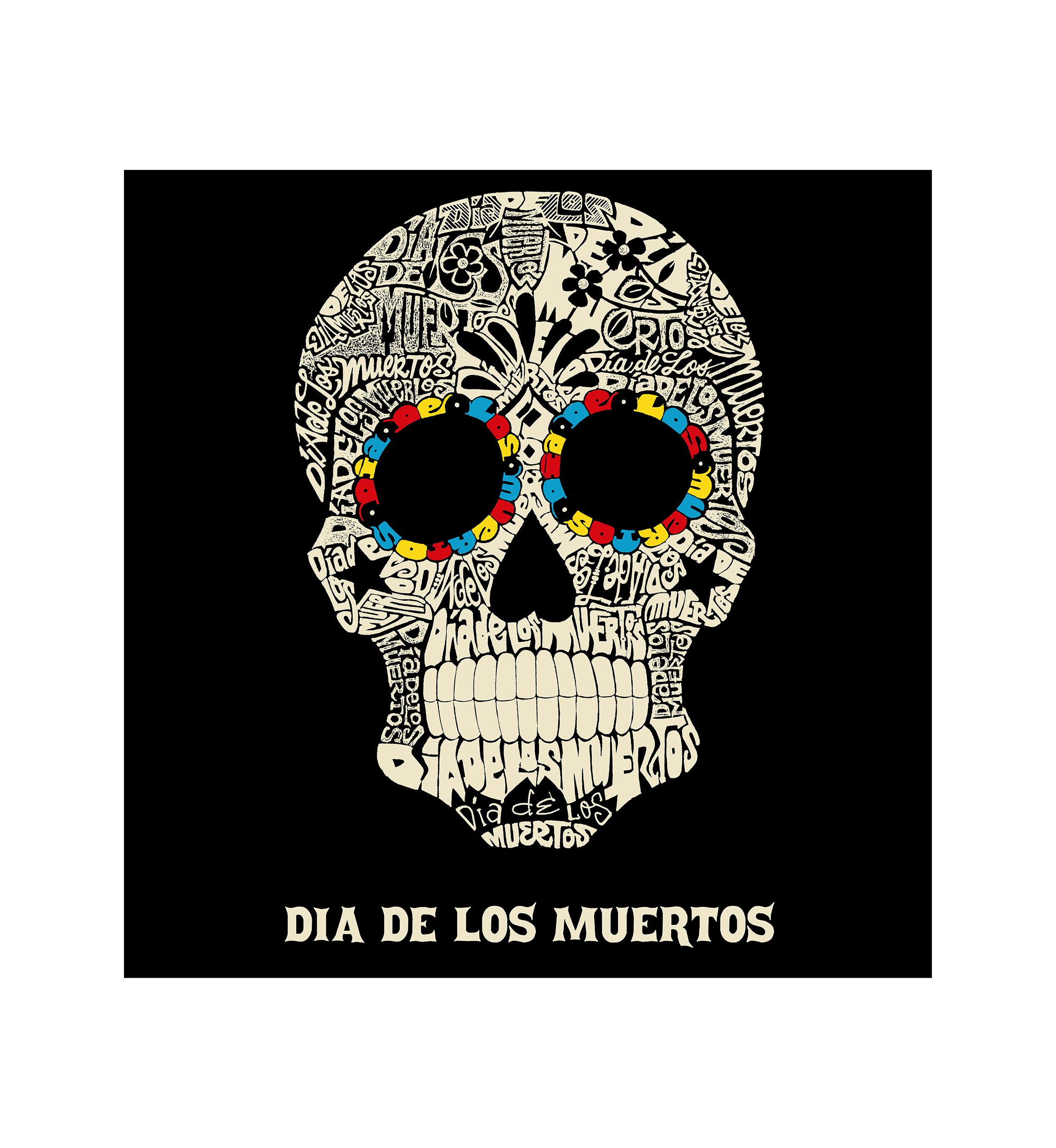 Word Art Hooded Sweatshirt - Dia de Los Muertos
