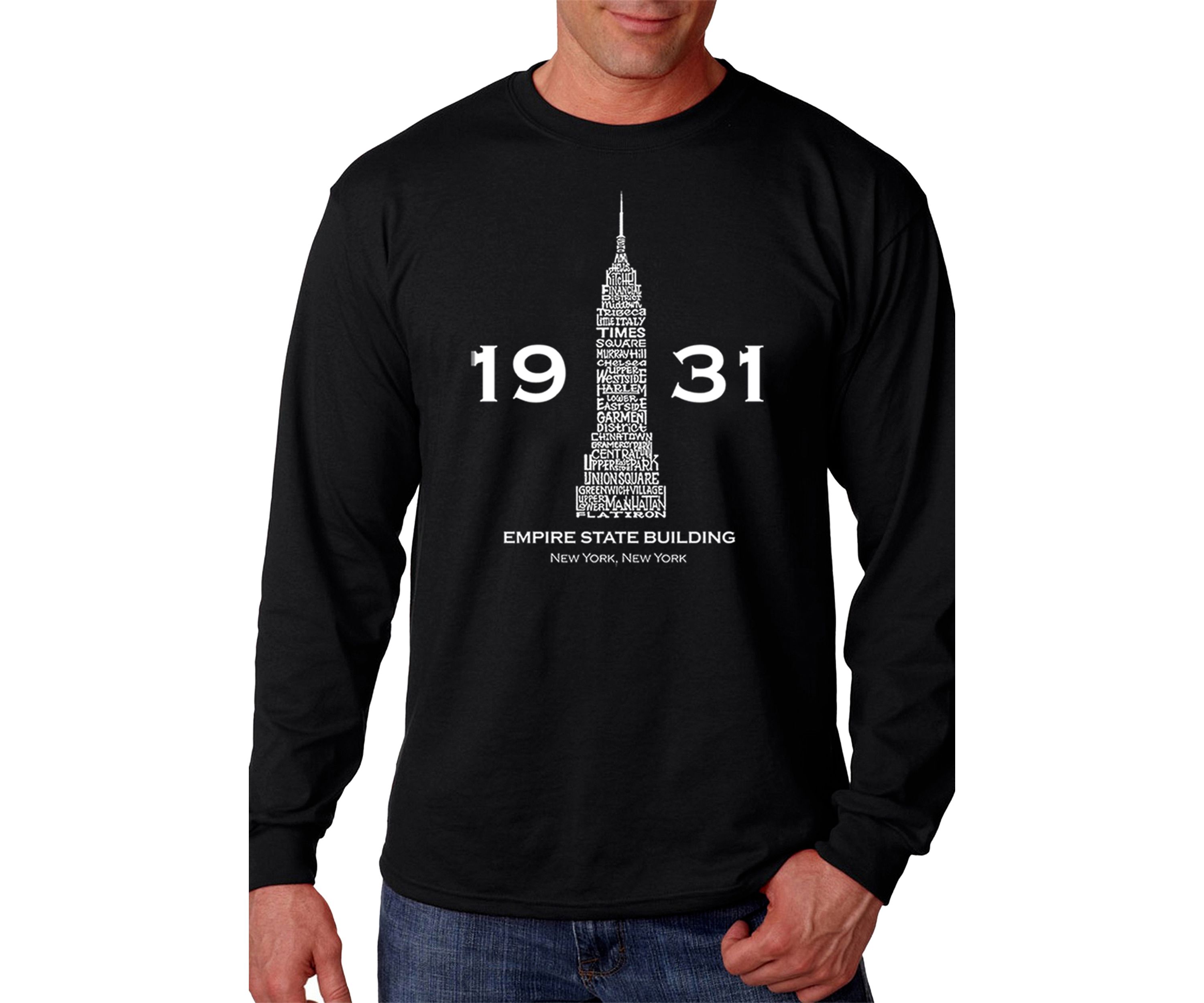 Word Art Long Sleeve T-shirt - Empire State Building