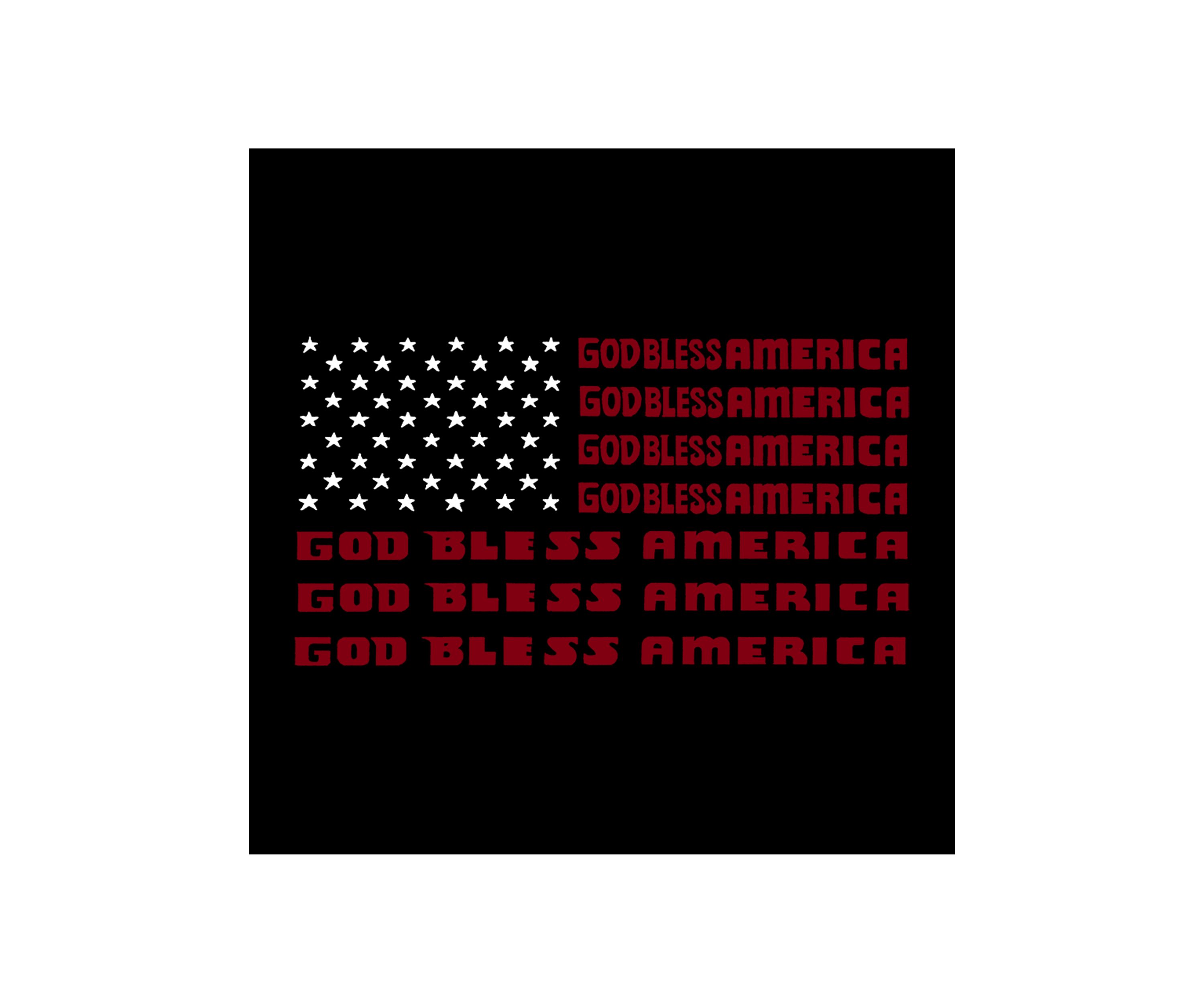 Word Art Long Sleeve T-shirt - God Bless America