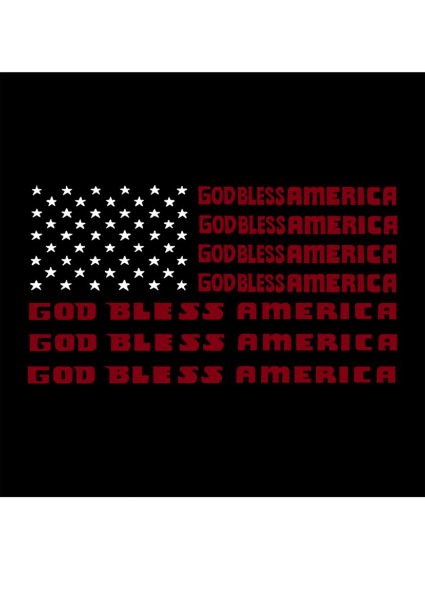 Word Art Hooded Graphic Sweatshirt - God Bless America
