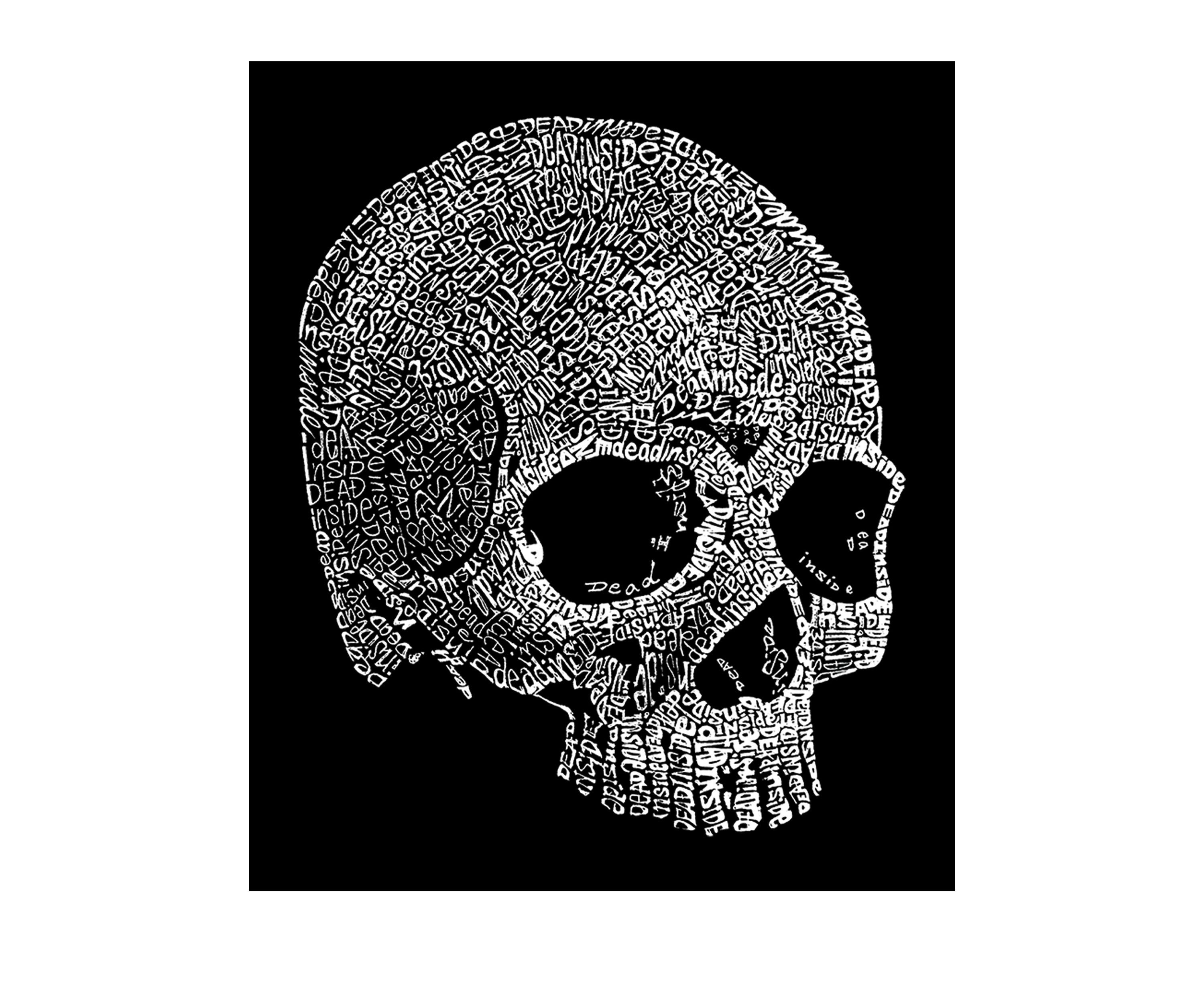 Word Art Graphic Tank Top - Dead Inside Skull