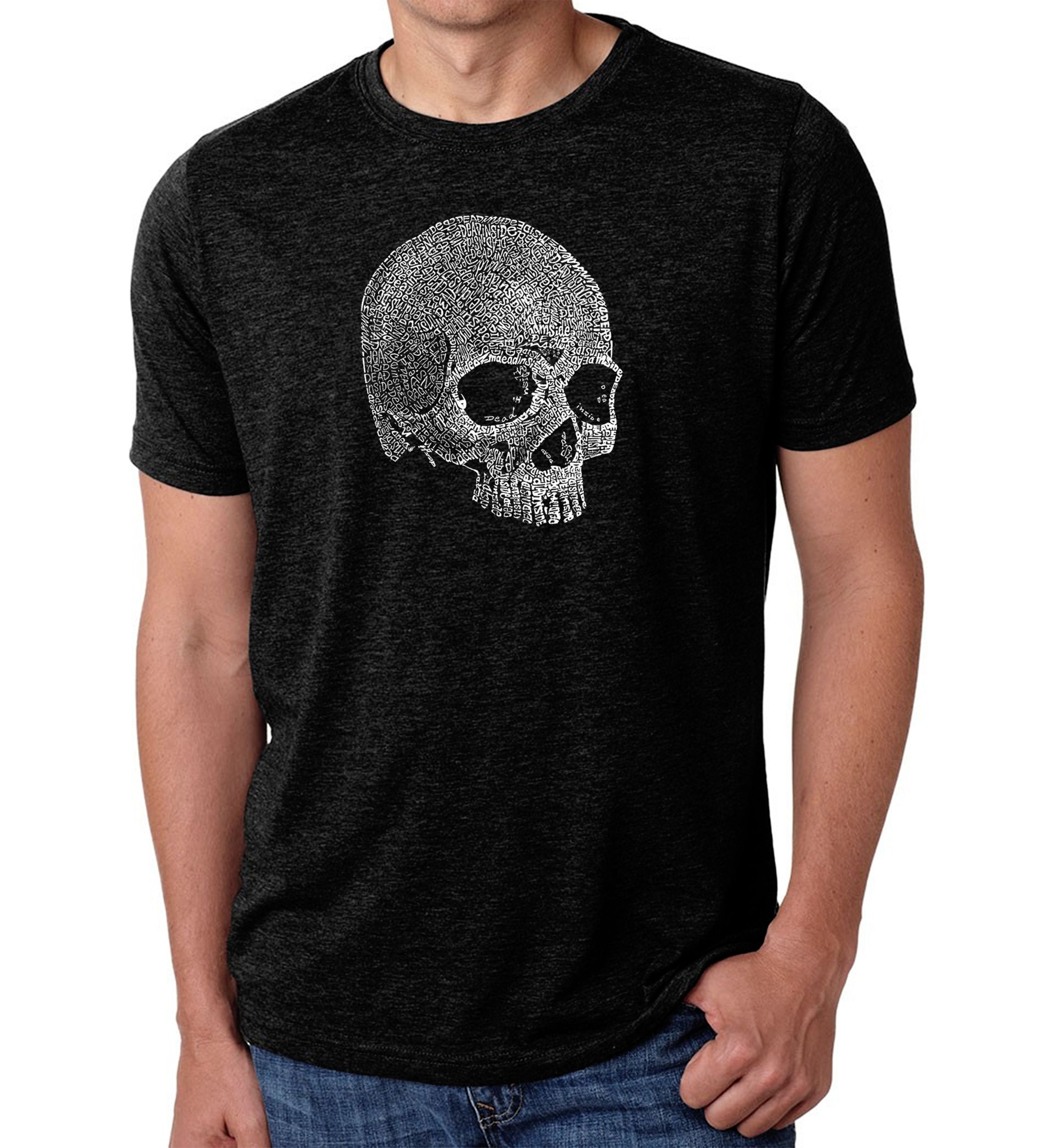 Premium Blend Word Art Graphic T-Shirt - Dead Inside Skull