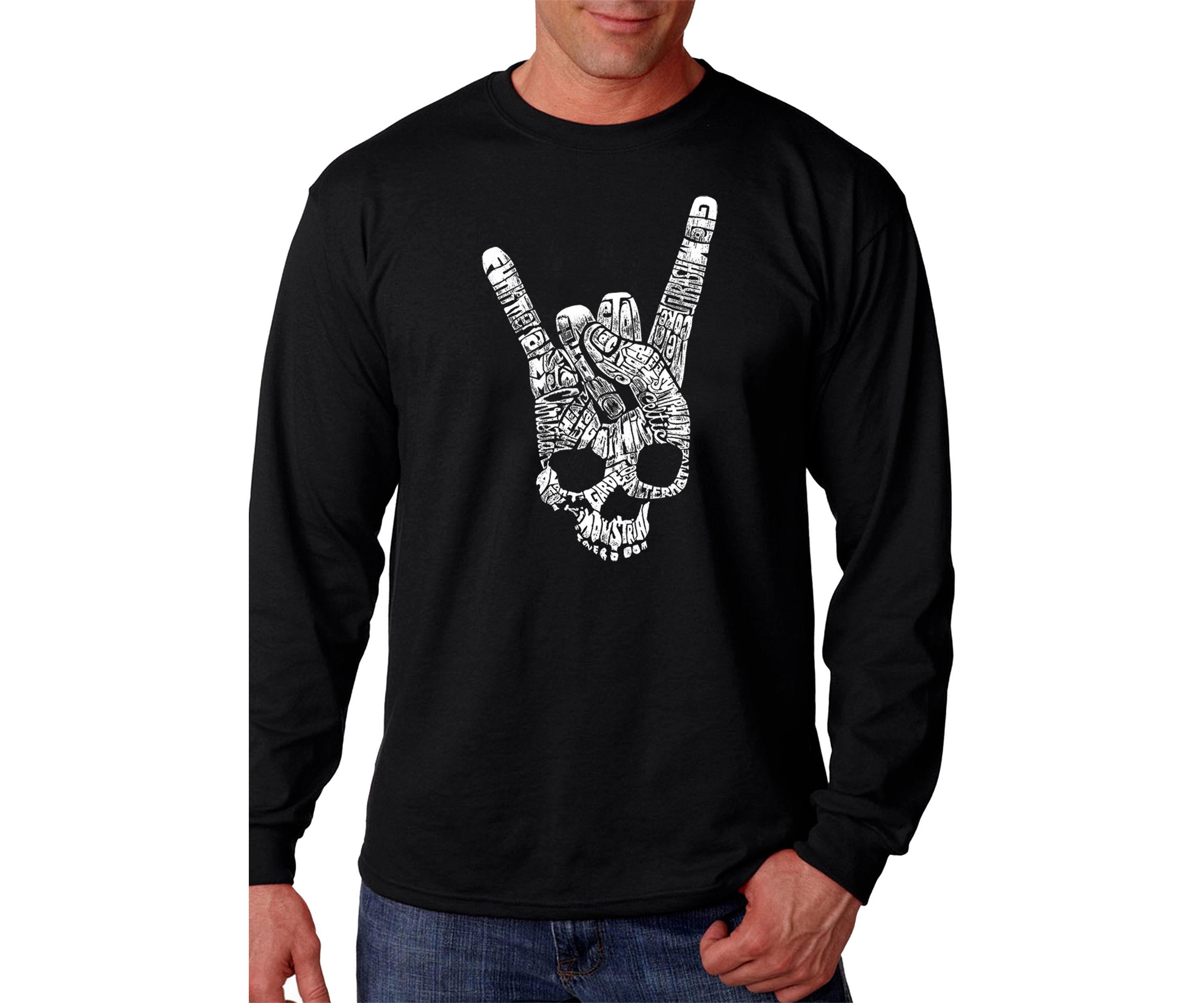 Word Art Long Sleeve T-Shirt - Heavy Metal Genres