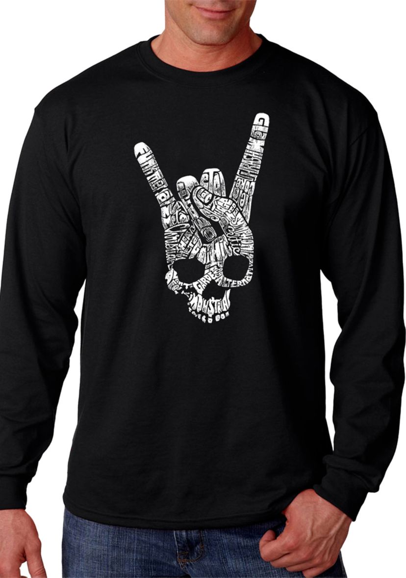 Word Art Long Sleeve T-Shirt - Heavy Metal Genres