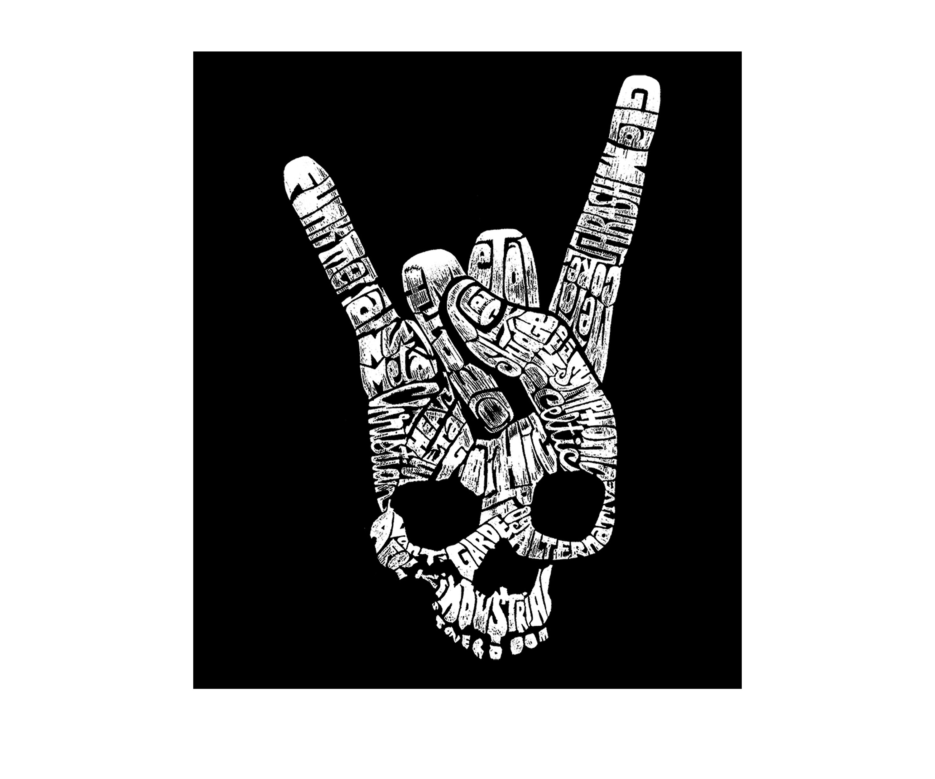 Word Art Long Sleeve T-Shirt - Heavy Metal Genres