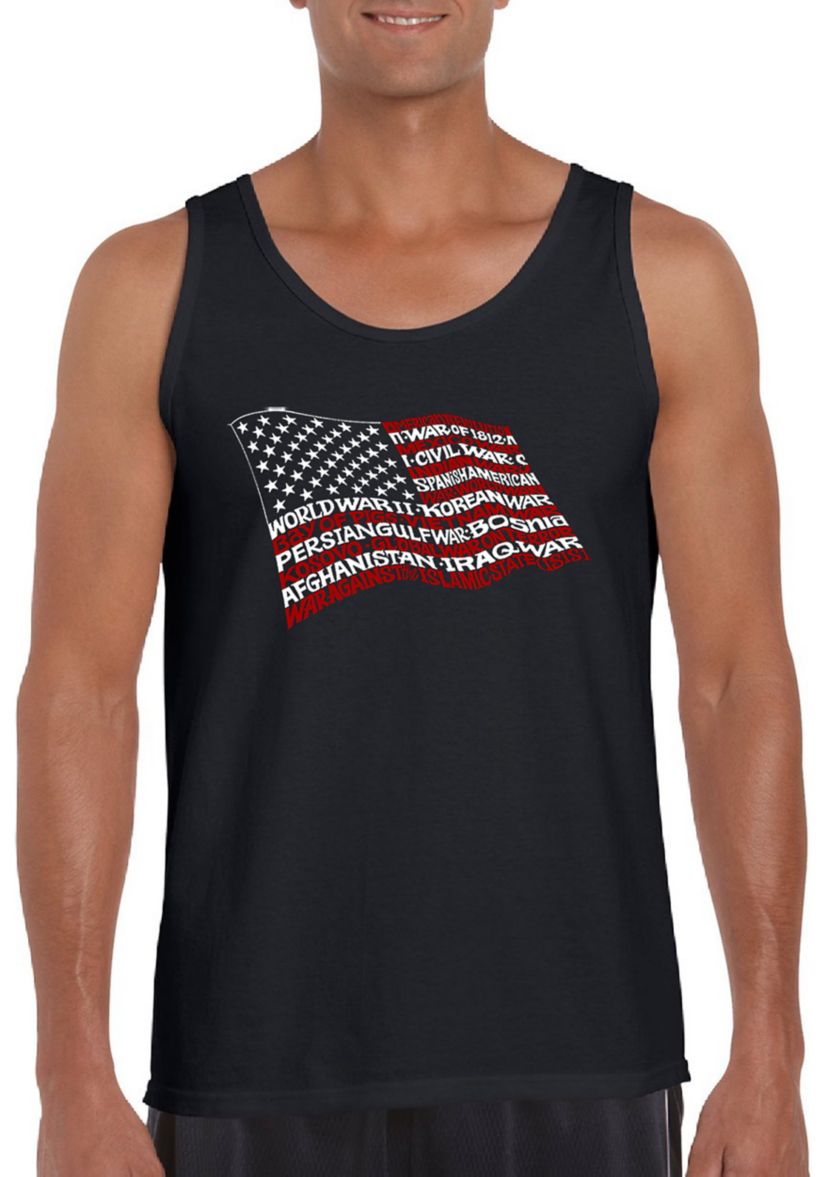 Word Art Tank Top - American Wars Tribute Flag