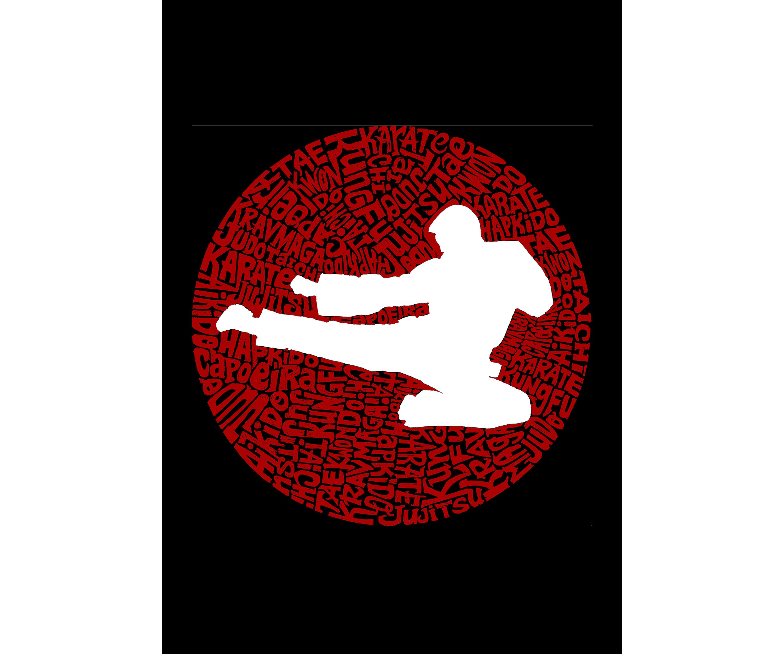 Word Art Hooded Sweatshirt -Types of Martial Arts