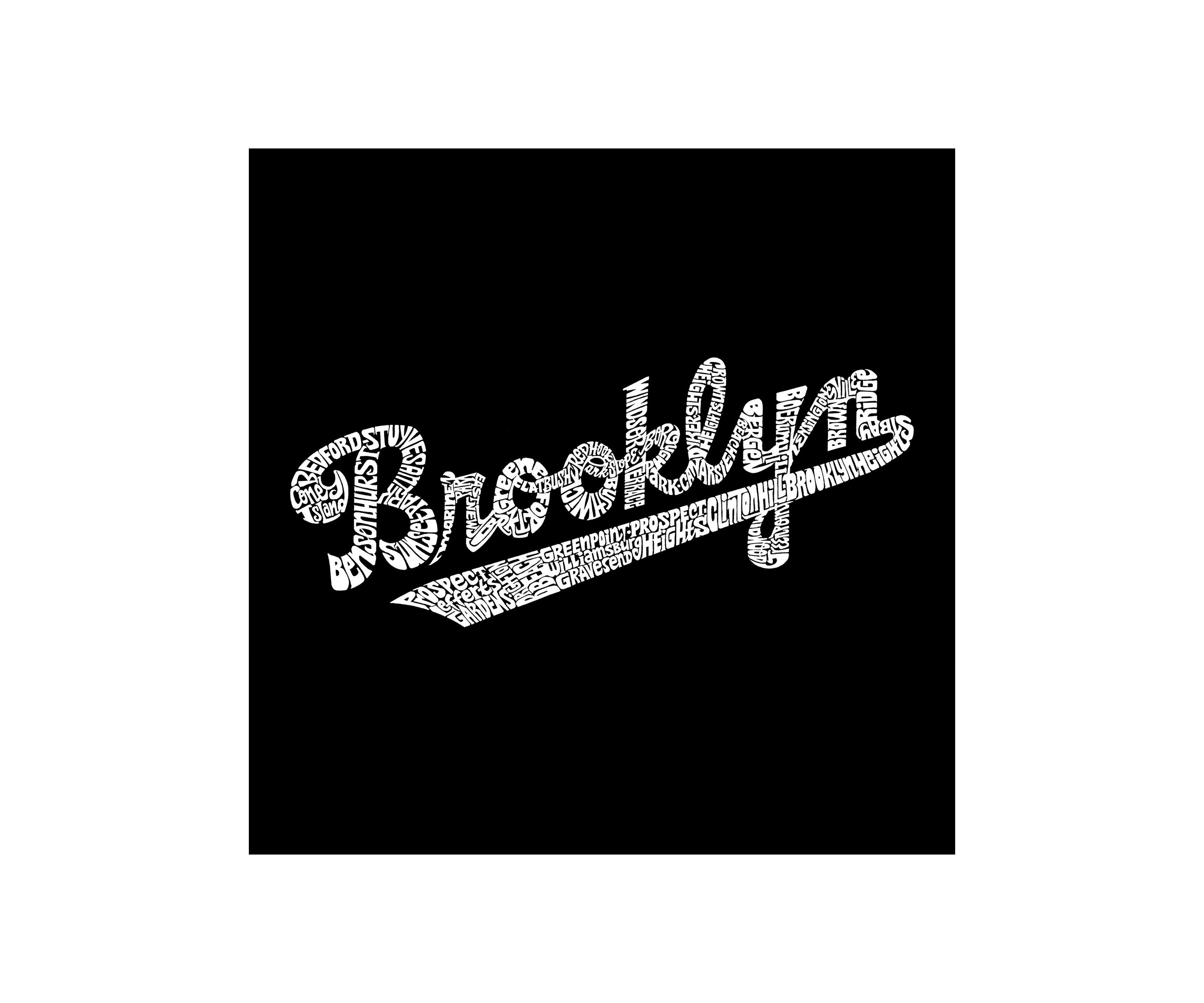 Premium Blend Word Art Graphic Brooklyn Neighborhoods T-Shirt