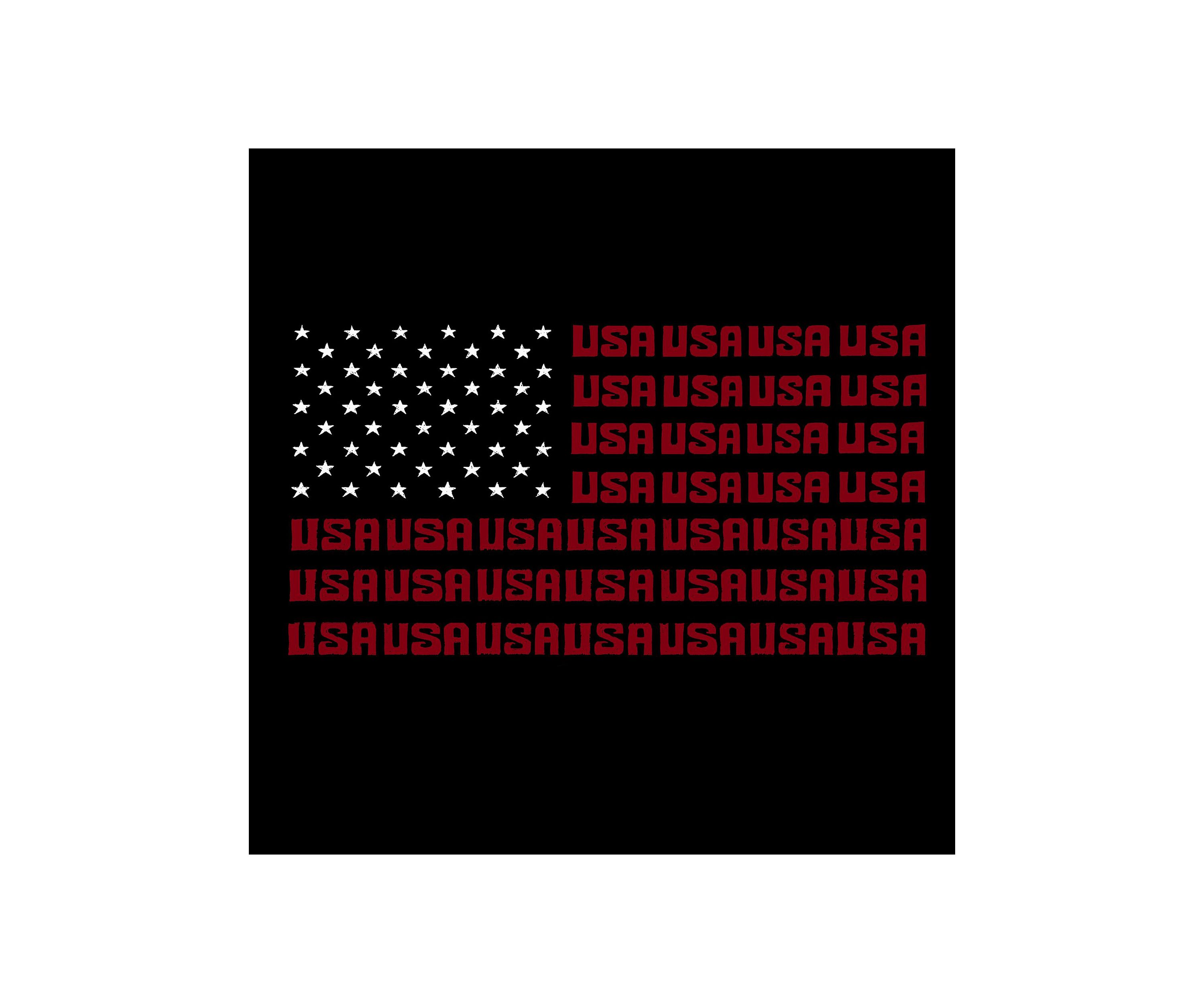 Word Art Graphic USA Flag Sleeveless T-Shirt