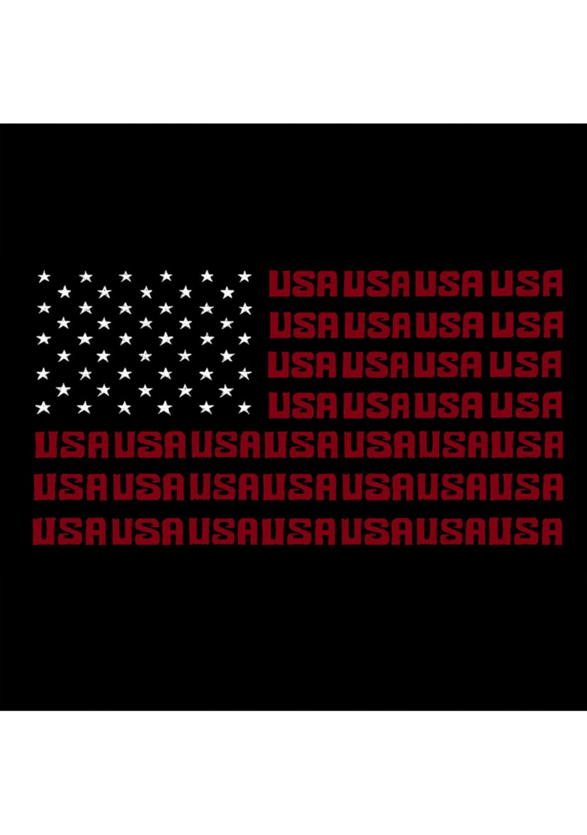 Word Art Graphic USA Flag Sleeveless T-Shirt