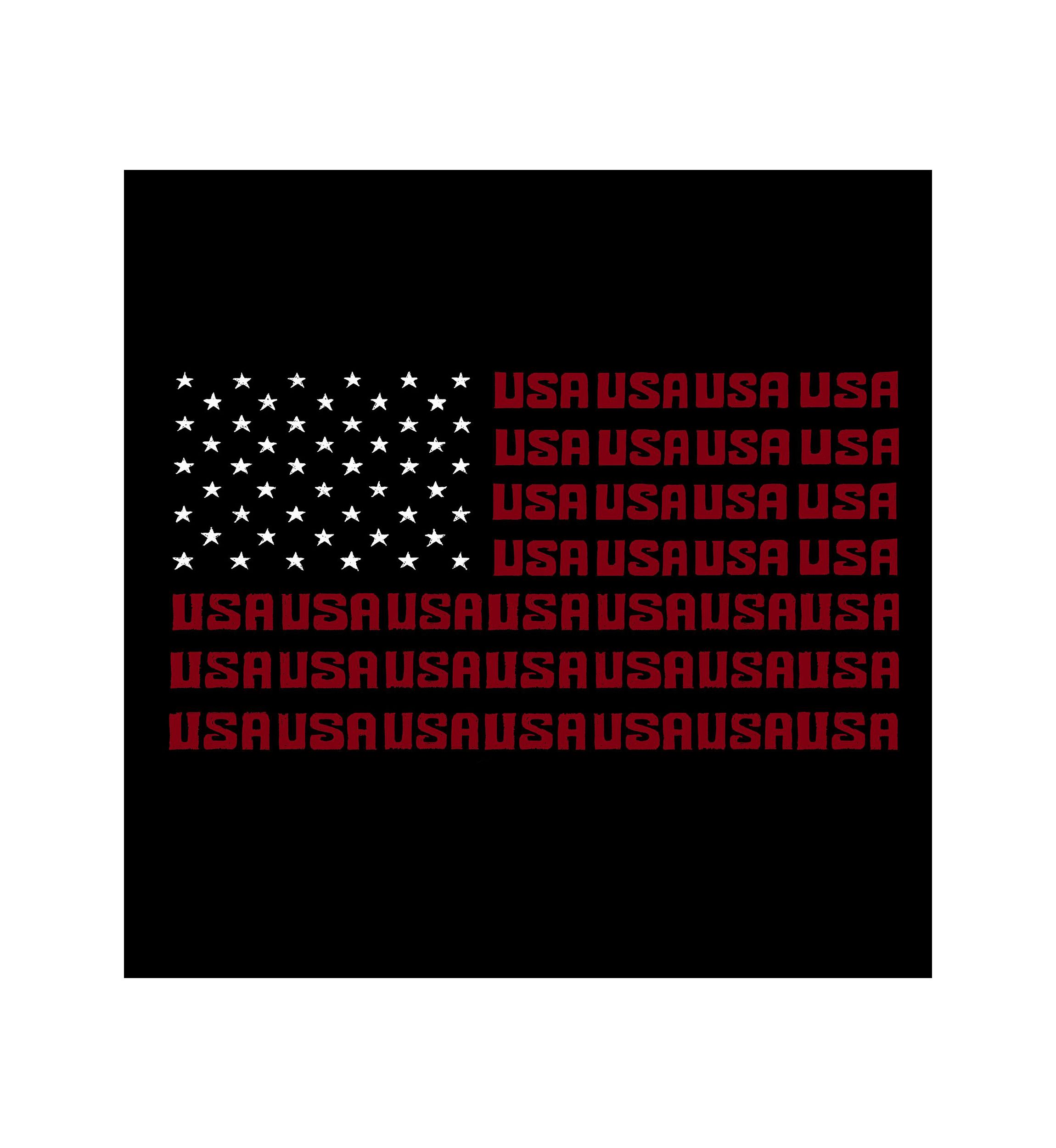 Word Art Graphic USA Flag T-Shirt