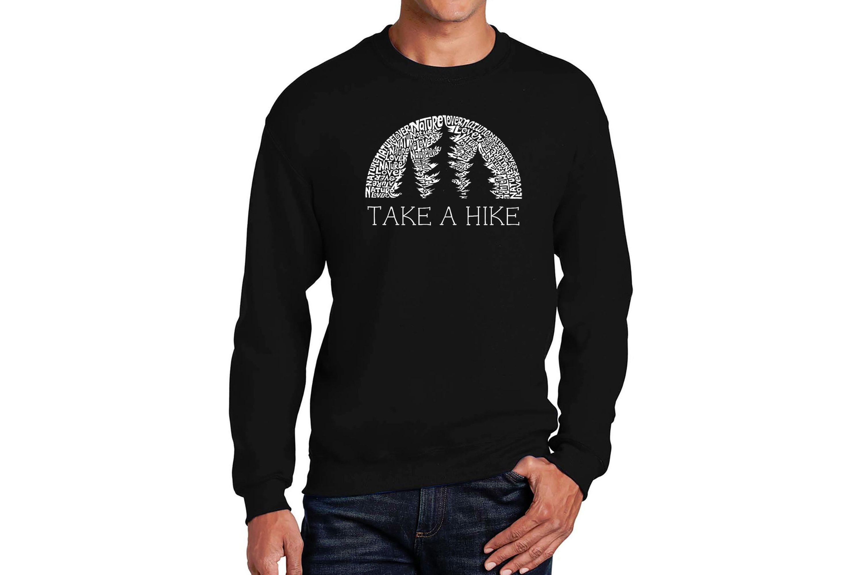 Mens Word Art Crewneck Sweatshirt - Nature Lover