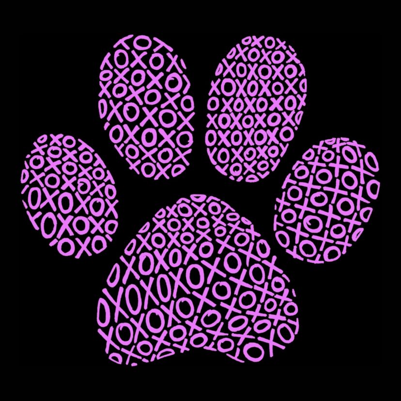 Mens Word Art Hooded Sweatshirt - XOXO Dog Paw