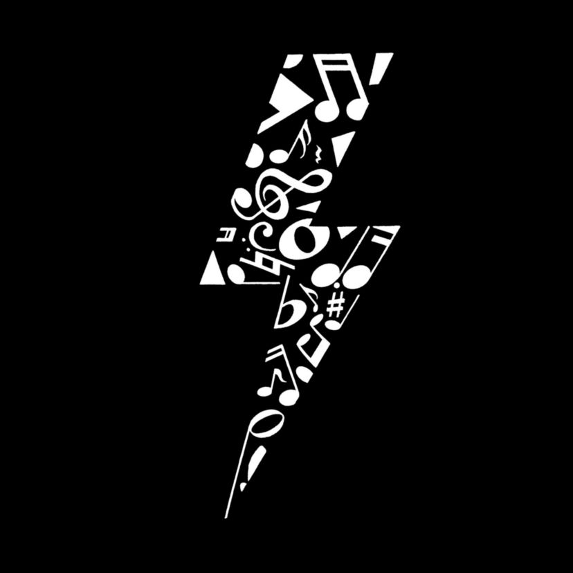Mens Tall and Long Word Art T-shirt - Lightning Bolt