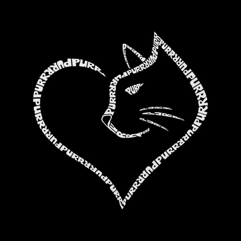 Mens Word Art Tank Top  - Cat Heart