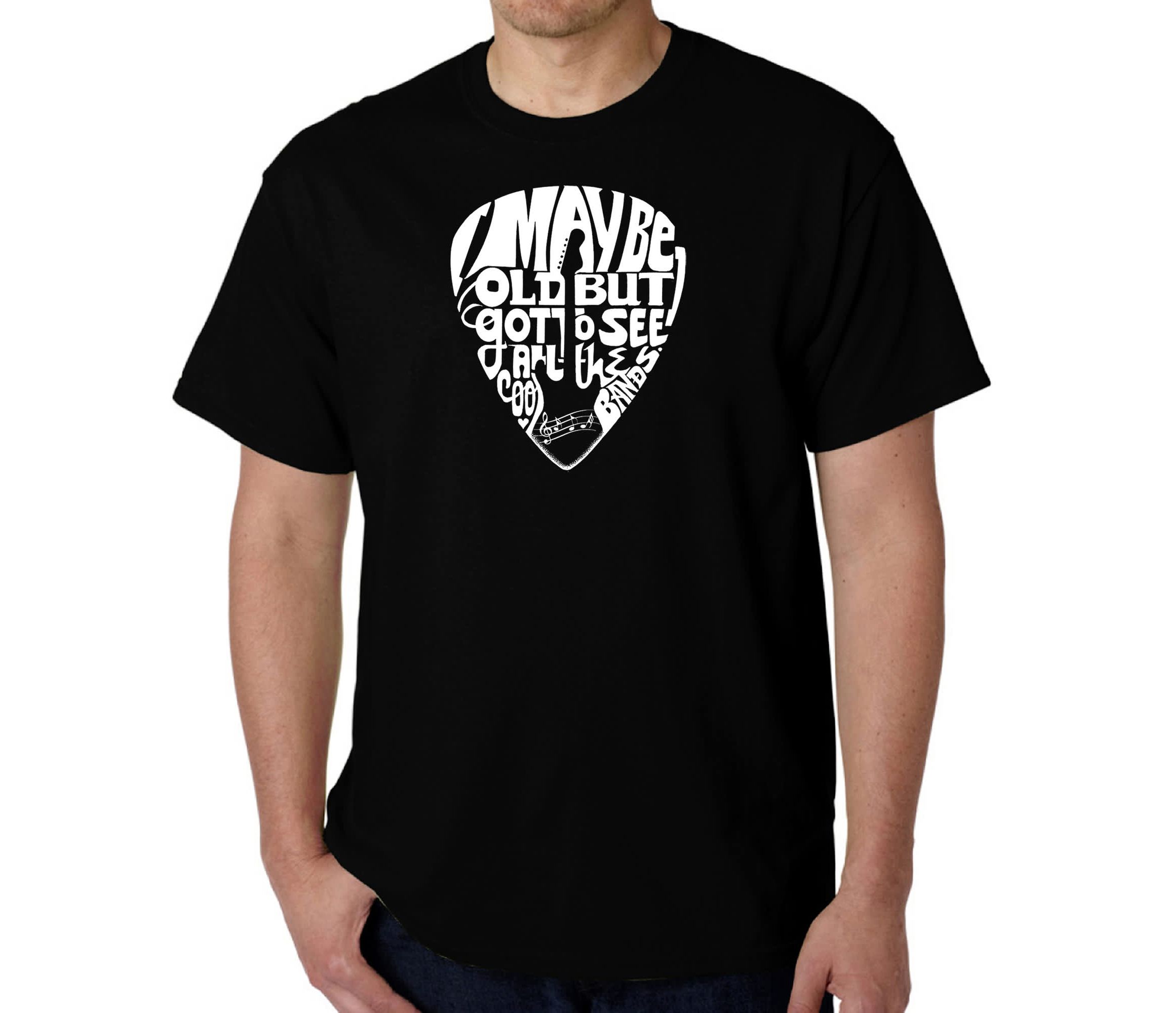 Mens Word Art T-shirt - Guitar Pick