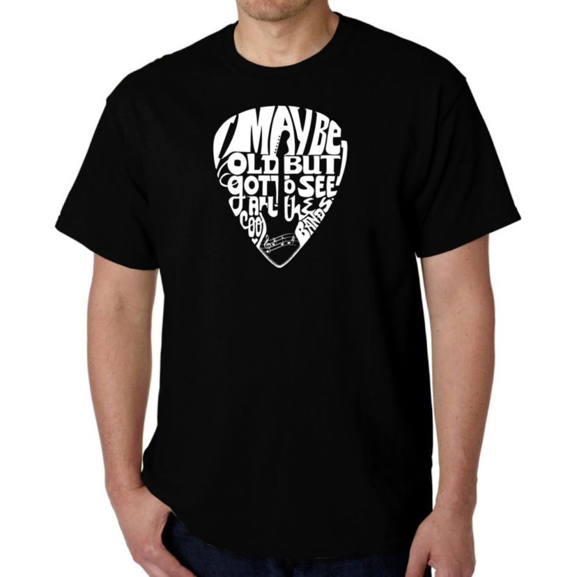 Mens Word Art T-shirt - Guitar Pick