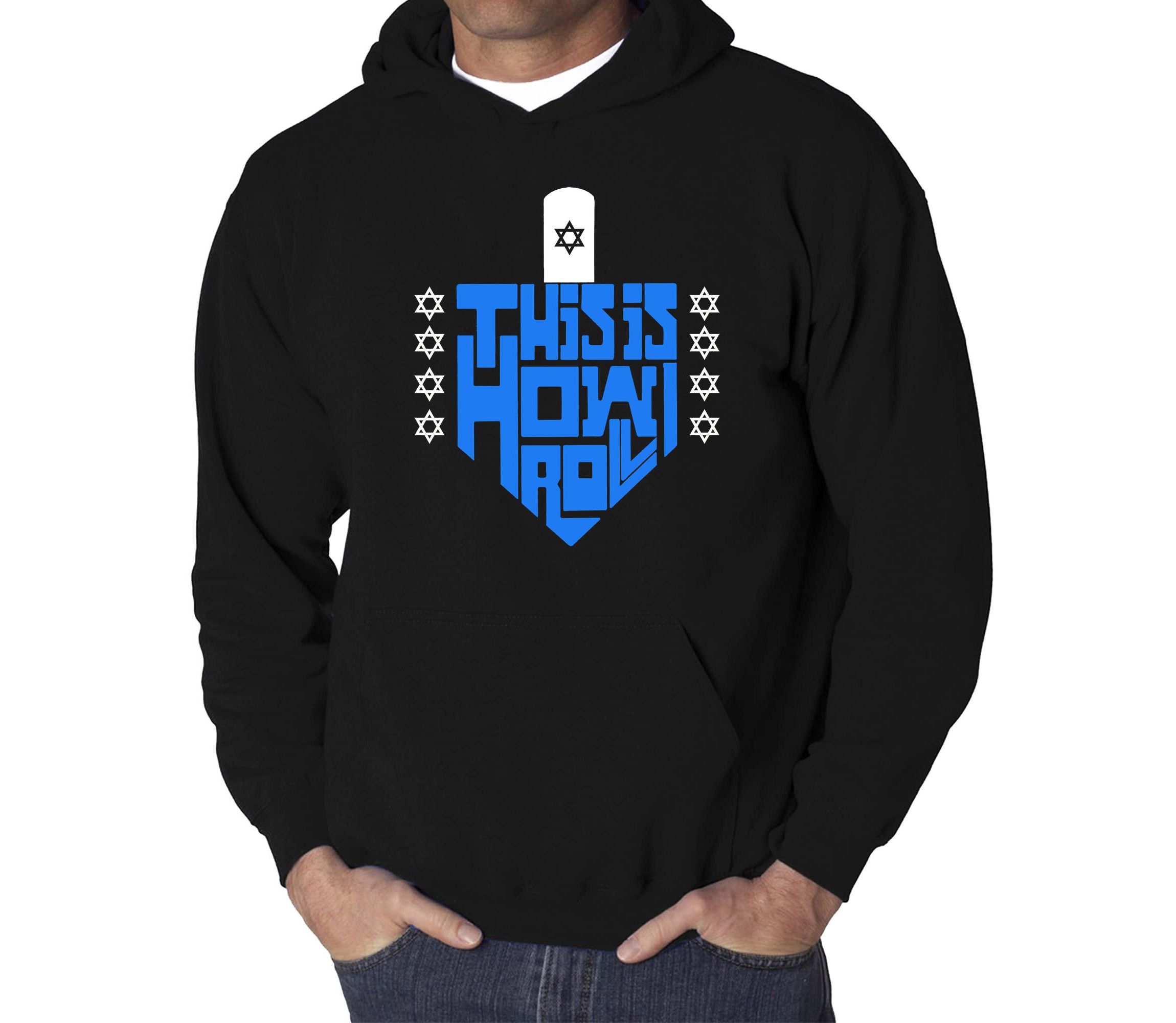 Mens Word Art Hooded Sweatshirt - This is How I Roll