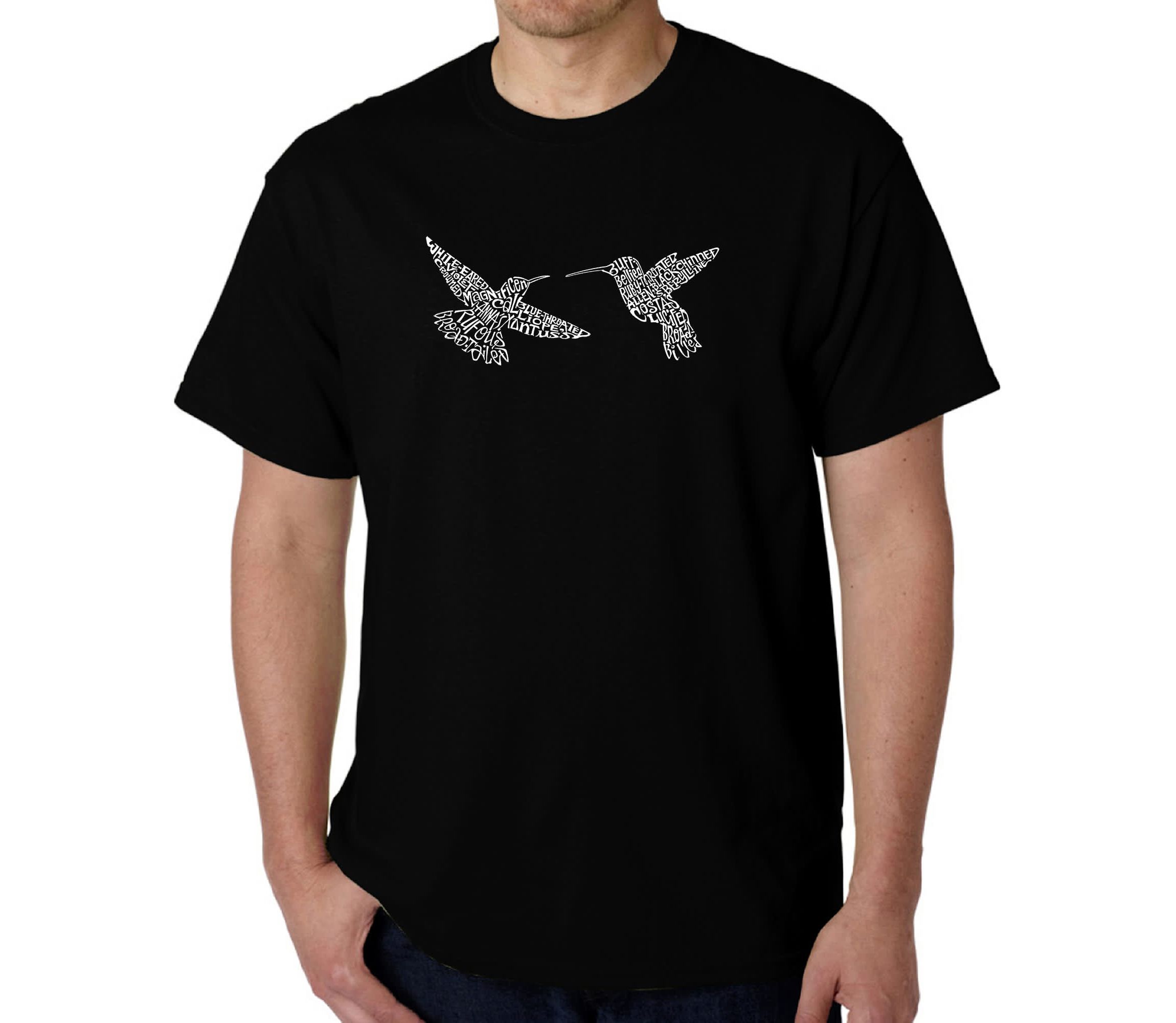 Mens Word Art T-Shirt  - Hummingbirds