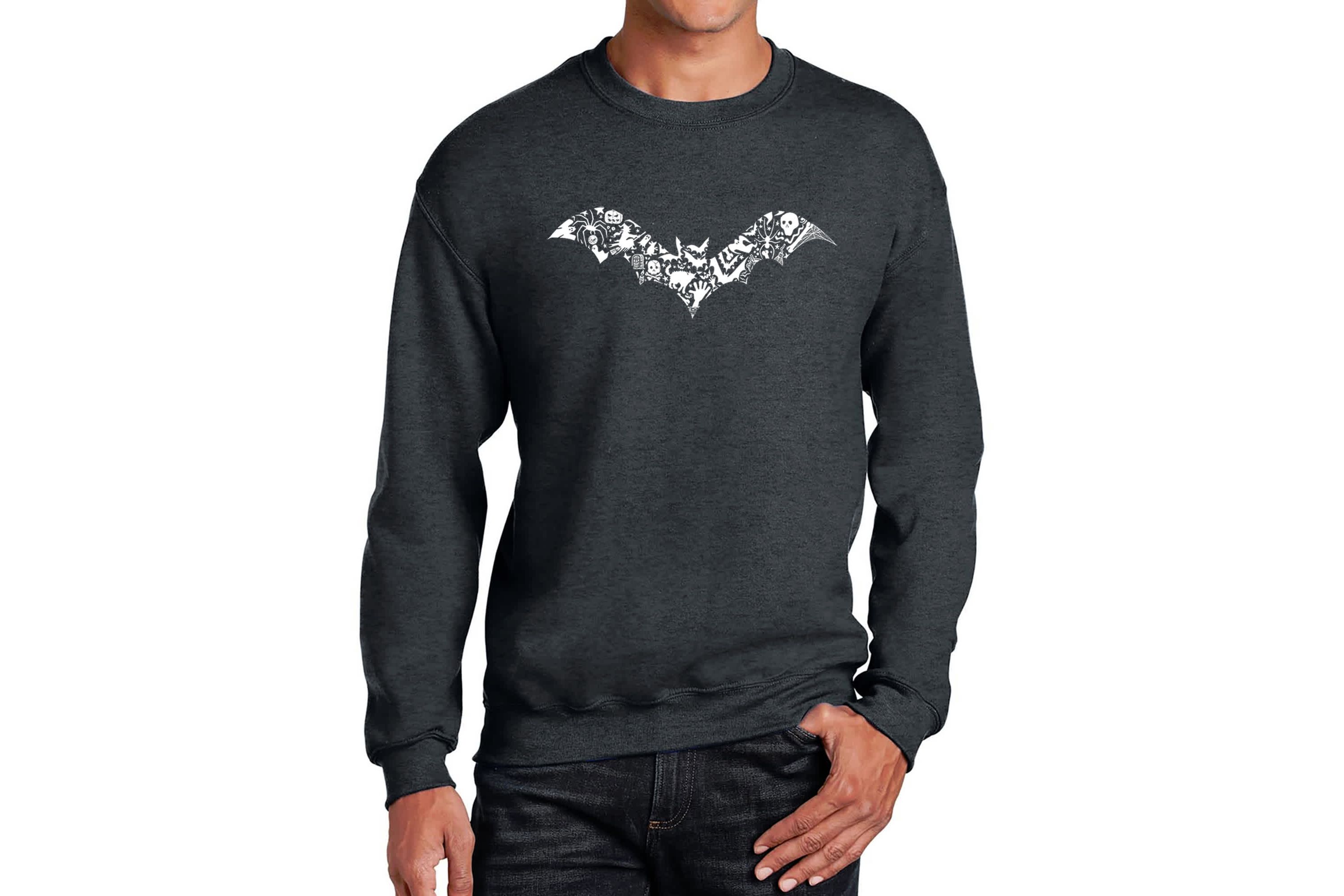 Mens Word Art Crewneck Sweatshirt - Bat Pics