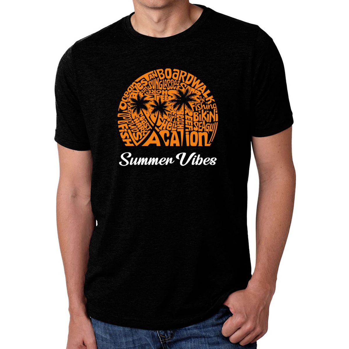 Mens Premium Blend Word Art T-Shirt - Summer Vibes