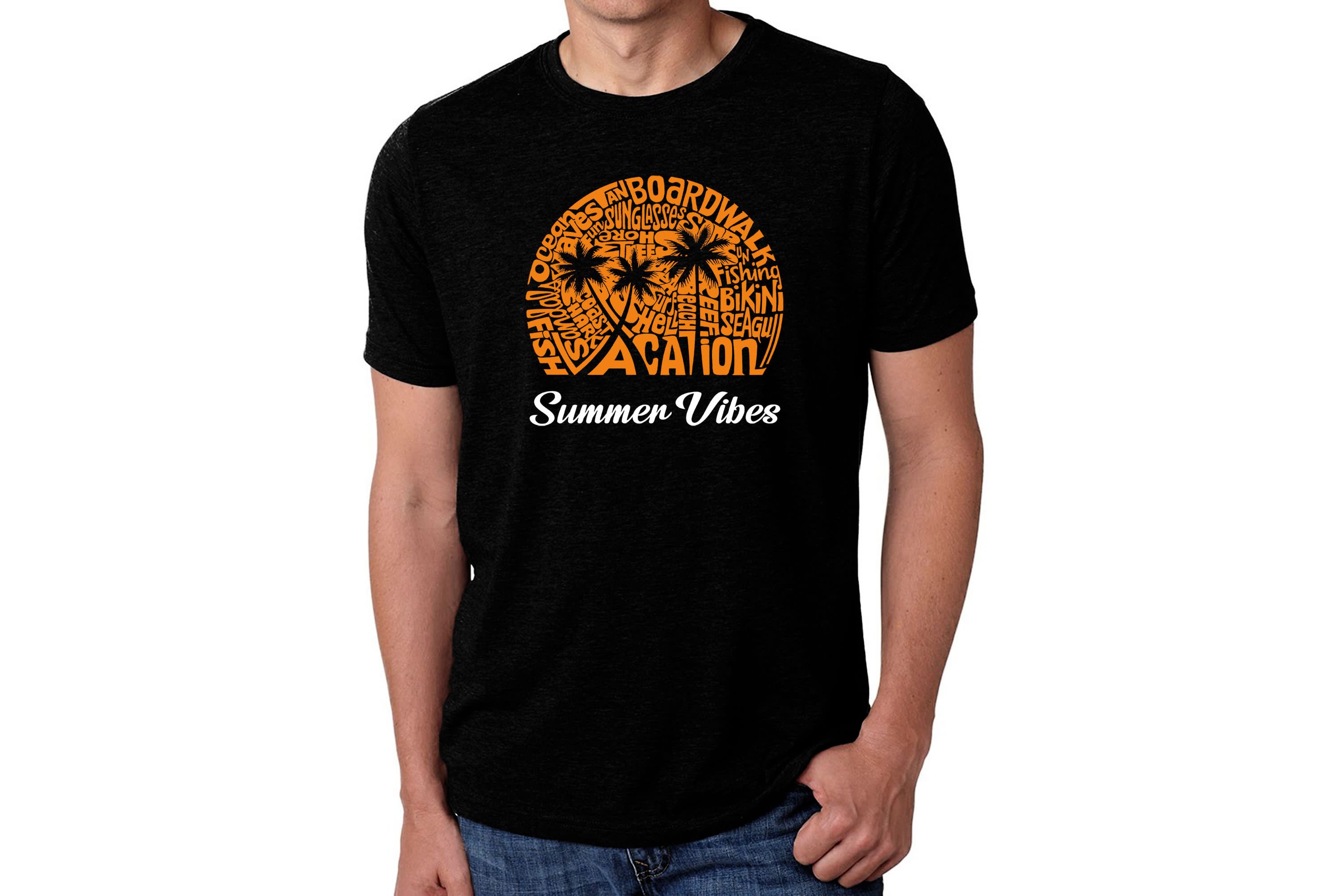 Mens Premium Blend Word Art T-Shirt - Summer Vibes