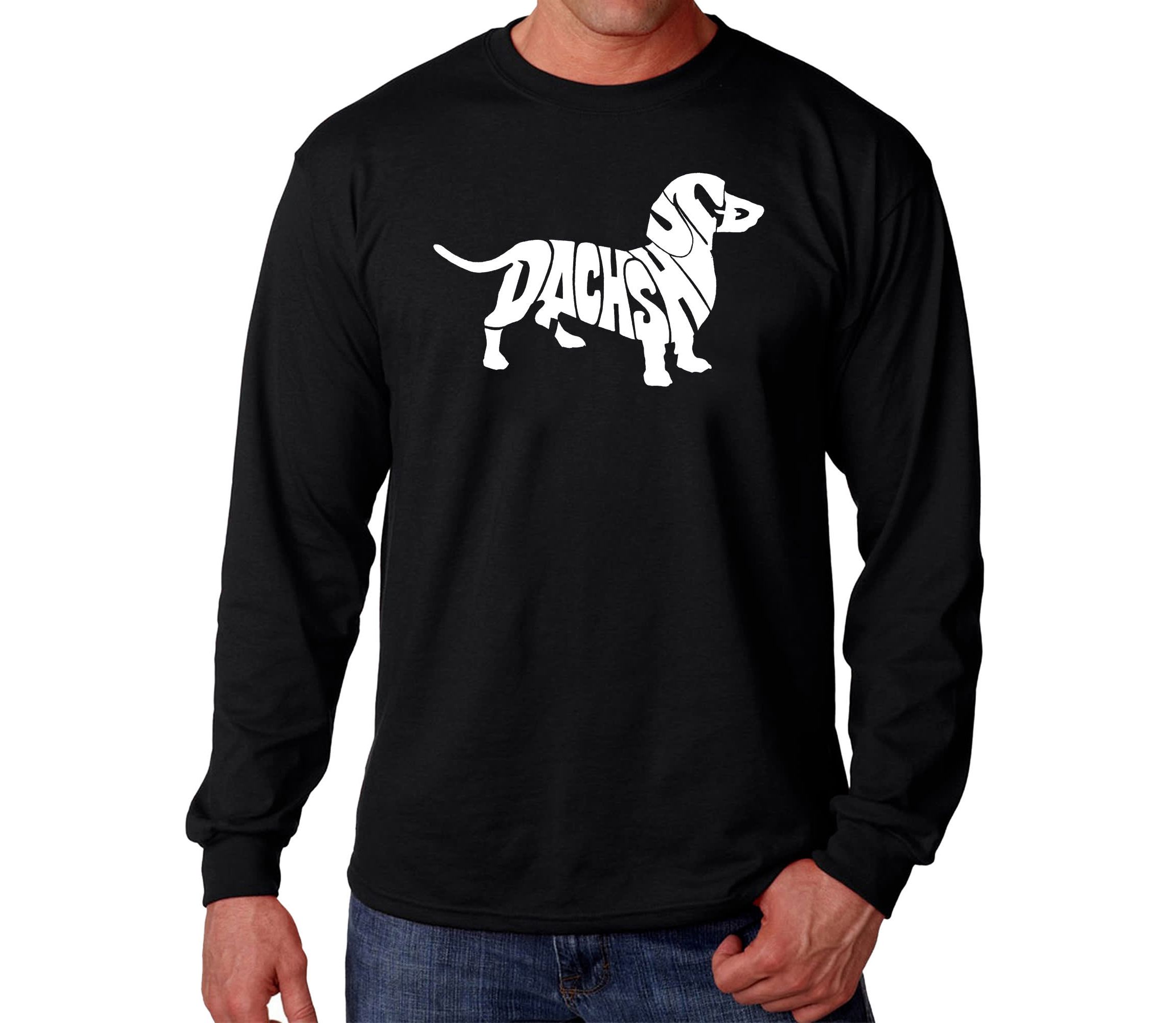 Mens Word Art Long Sleeve T-shirt - Dachshund