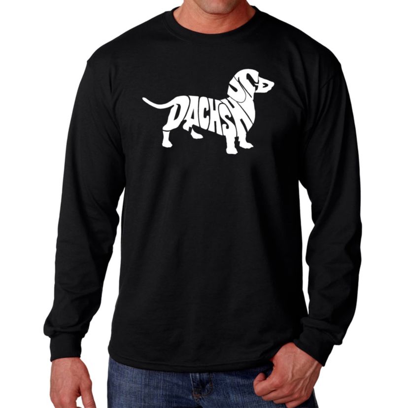 Mens Word Art Long Sleeve T-shirt - Dachshund