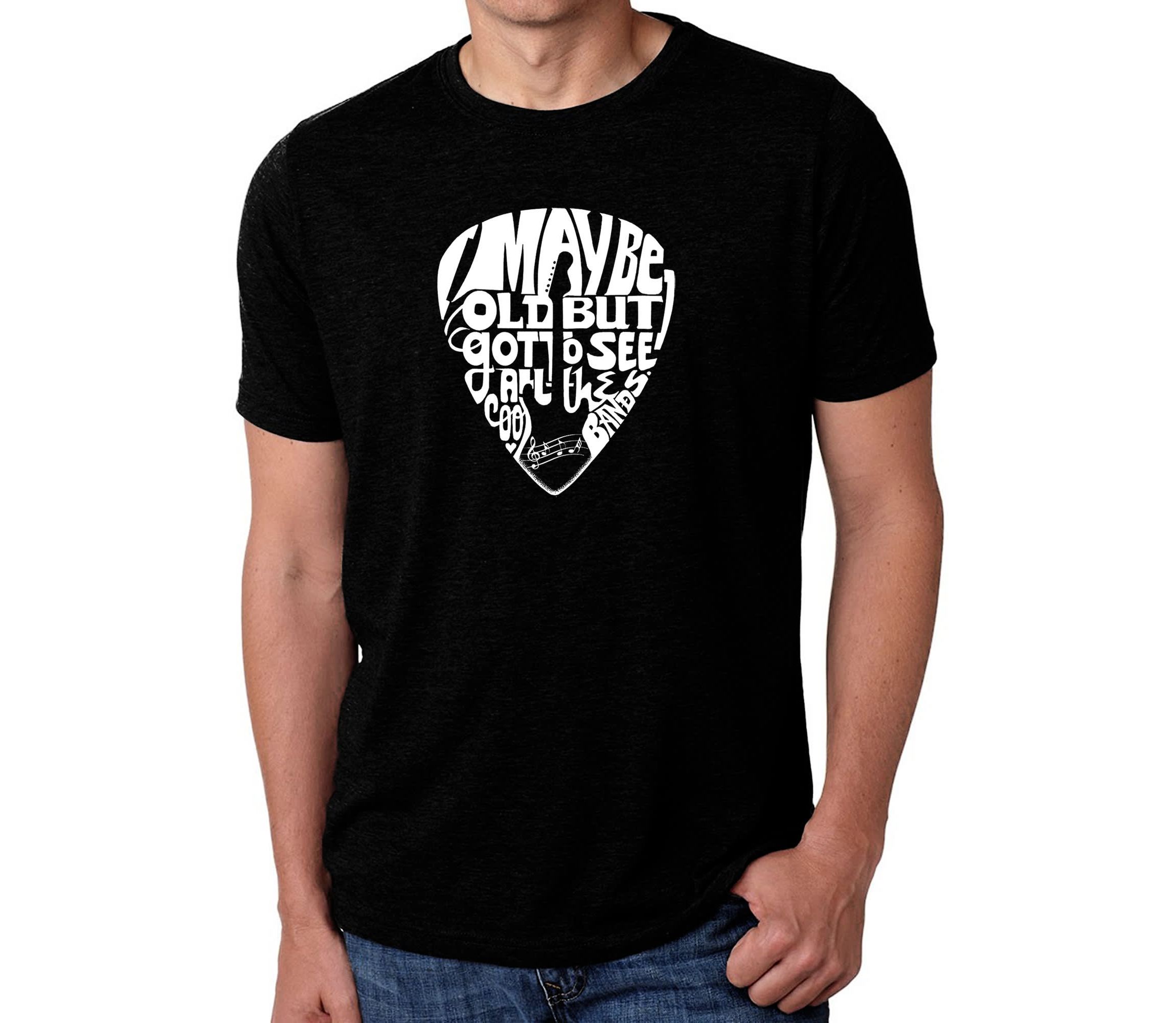 Mens Premium Blend Word Art T-shirt - Guitar Pick