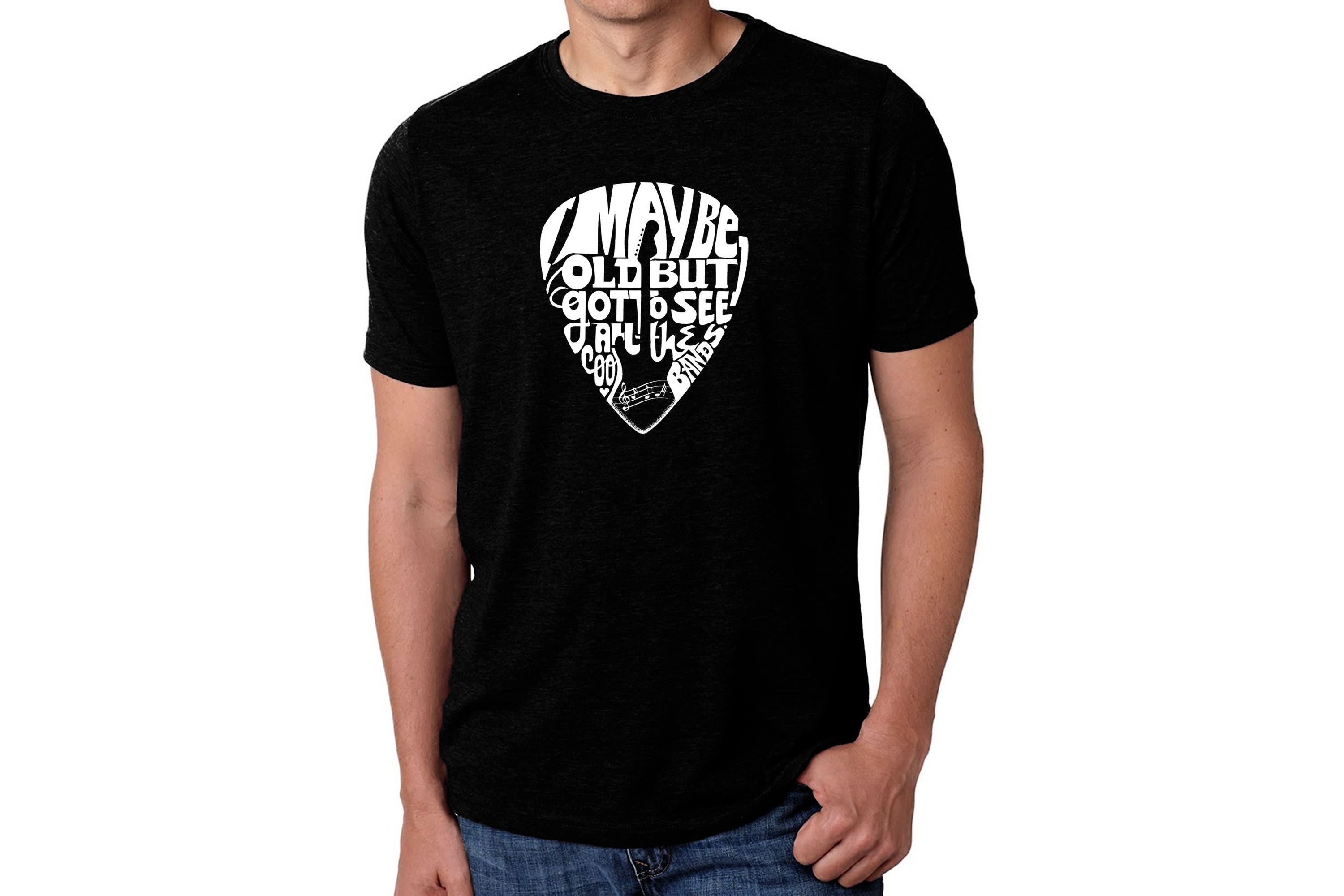 Mens Premium Blend Word Art T-shirt - Guitar Pick