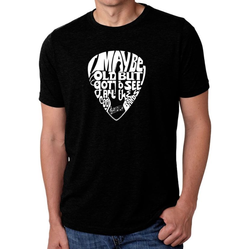 Mens Premium Blend Word Art T-shirt - Guitar Pick