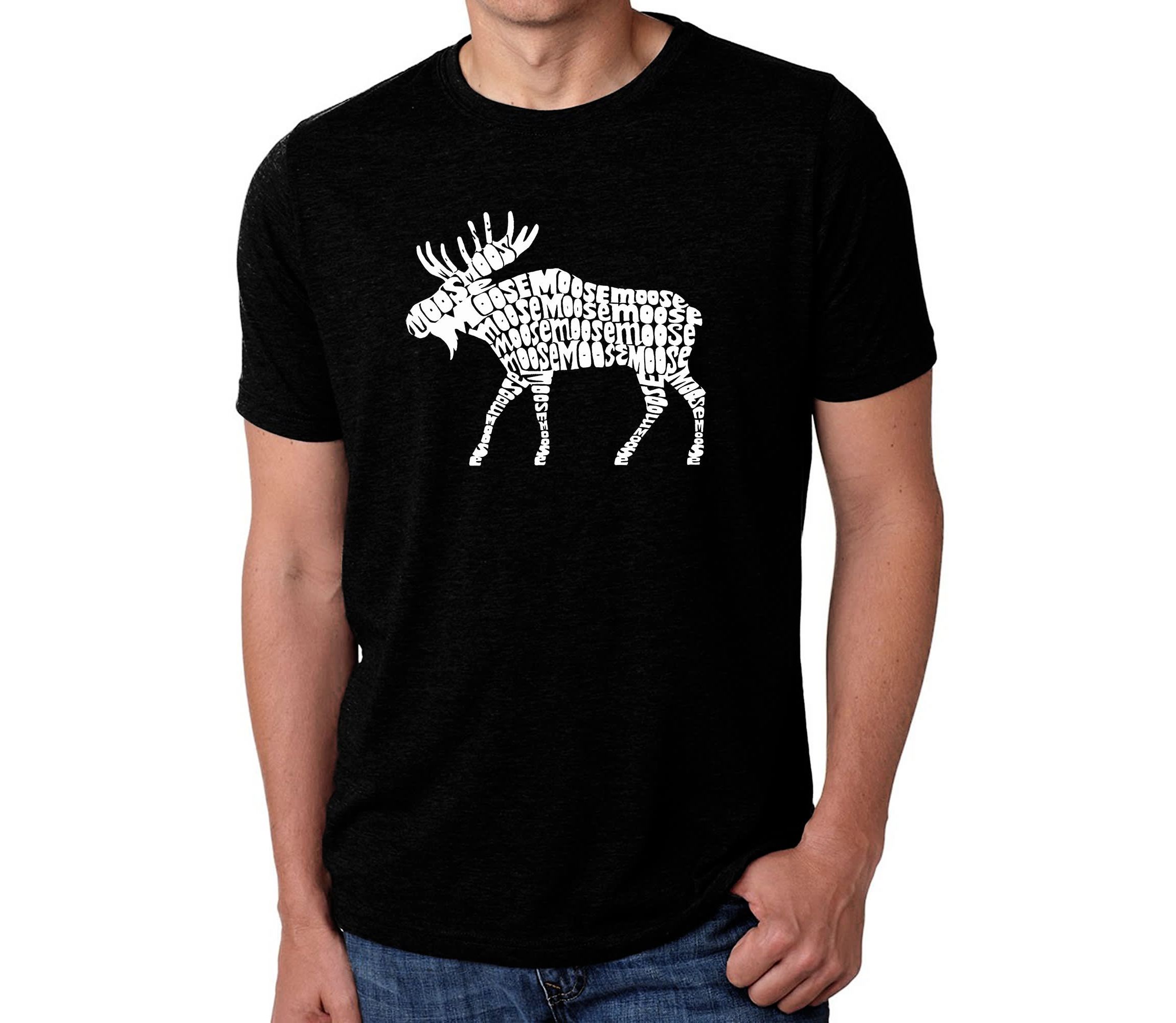 Mens Premium Blend Word Art T-shirt - Moose