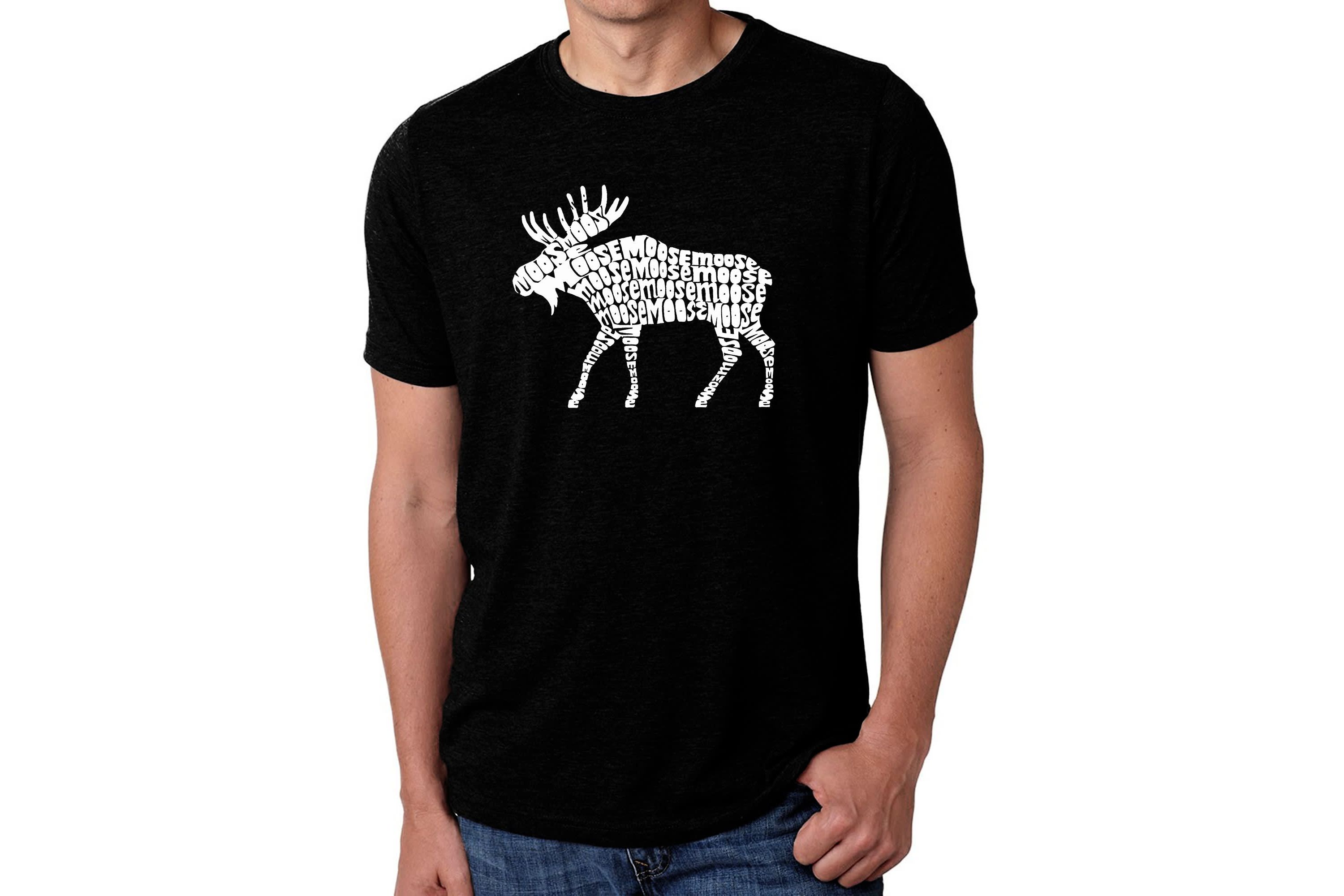 Mens Premium Blend Word Art T-shirt - Moose