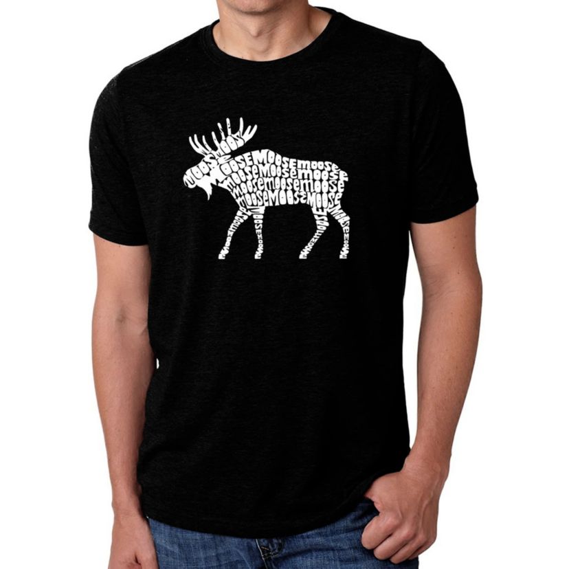 Mens Premium Blend Word Art T-shirt - Moose