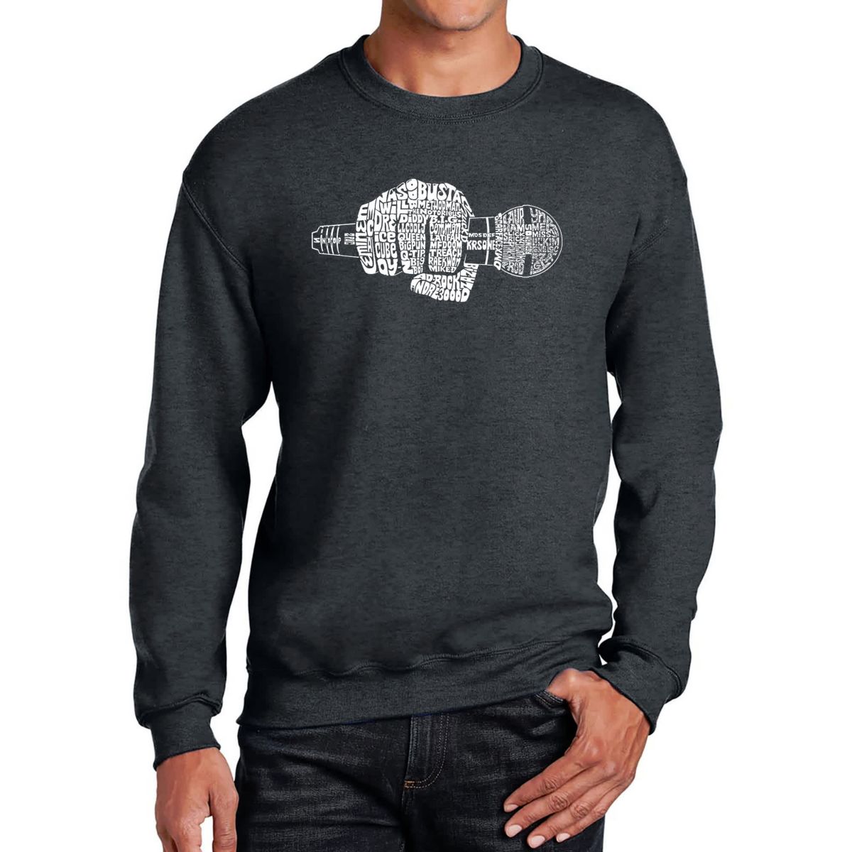 Mens Word Art Crewneck Sweatshirt - 90s Rappers