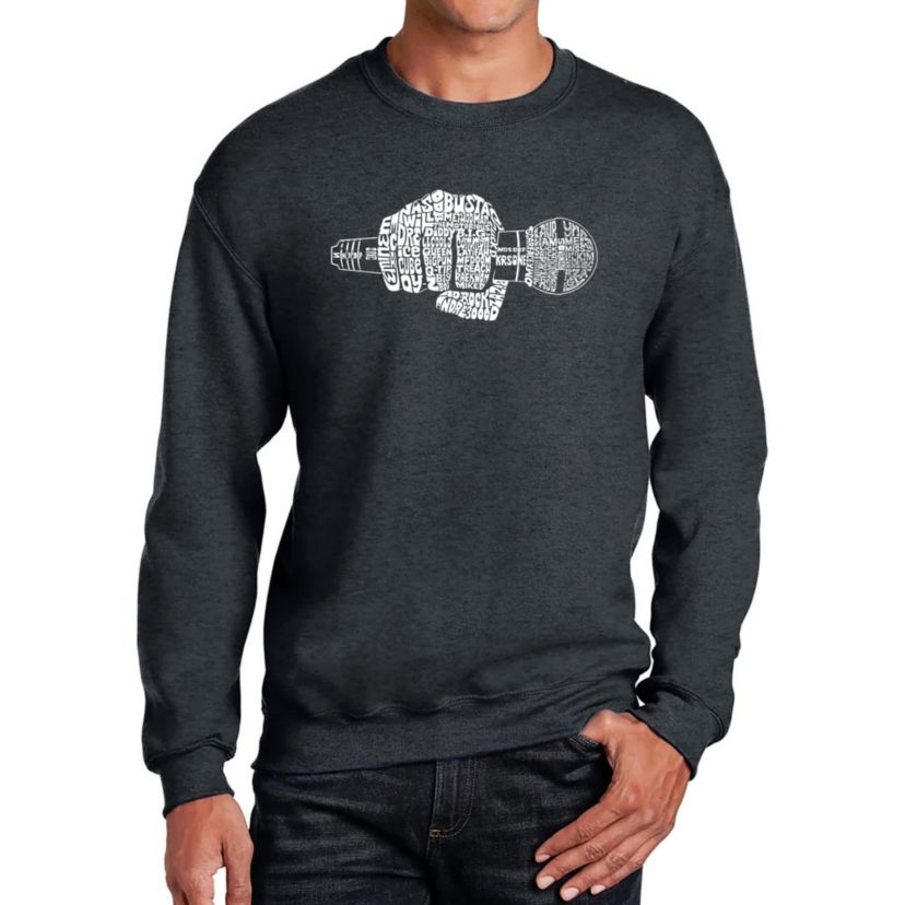 Mens Word Art Crewneck Sweatshirt - 90s Rappers