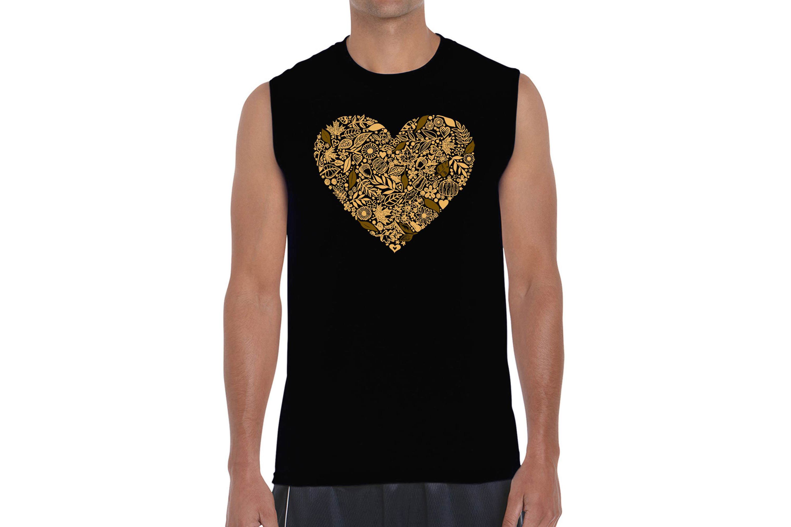 Mens Word Art Sleeveless T-Shirt - Fall Vibes