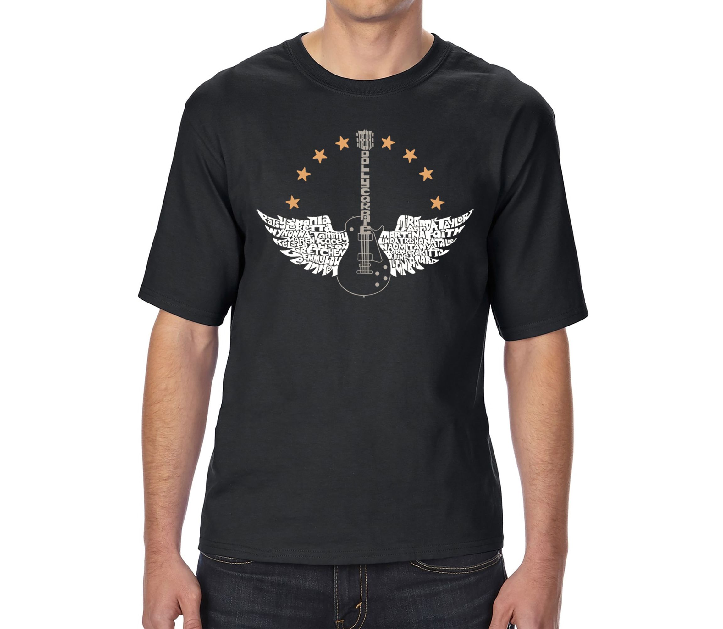 Mens Tall and Long Word Art T-Shirt - Country Female Singers