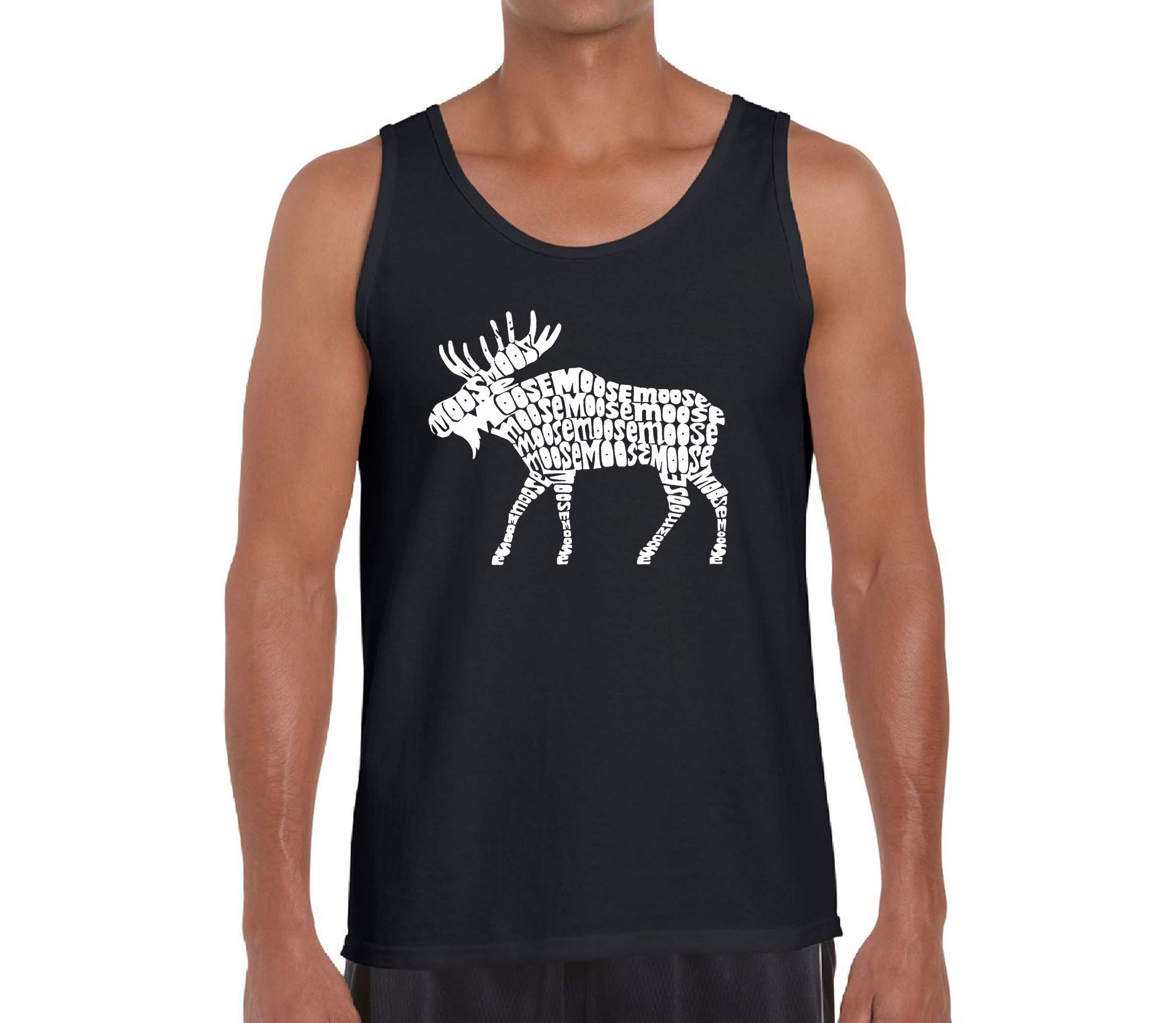 Mens Word Art Tank Top - Moose