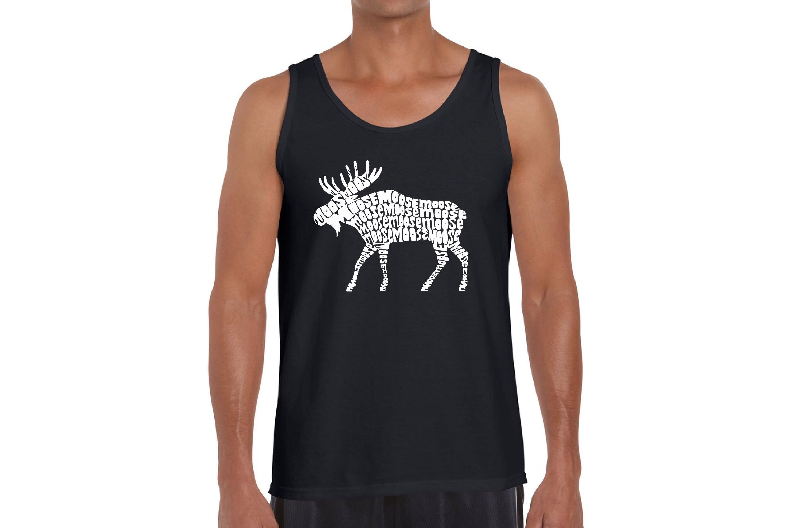 Mens Word Art Tank Top - Moose