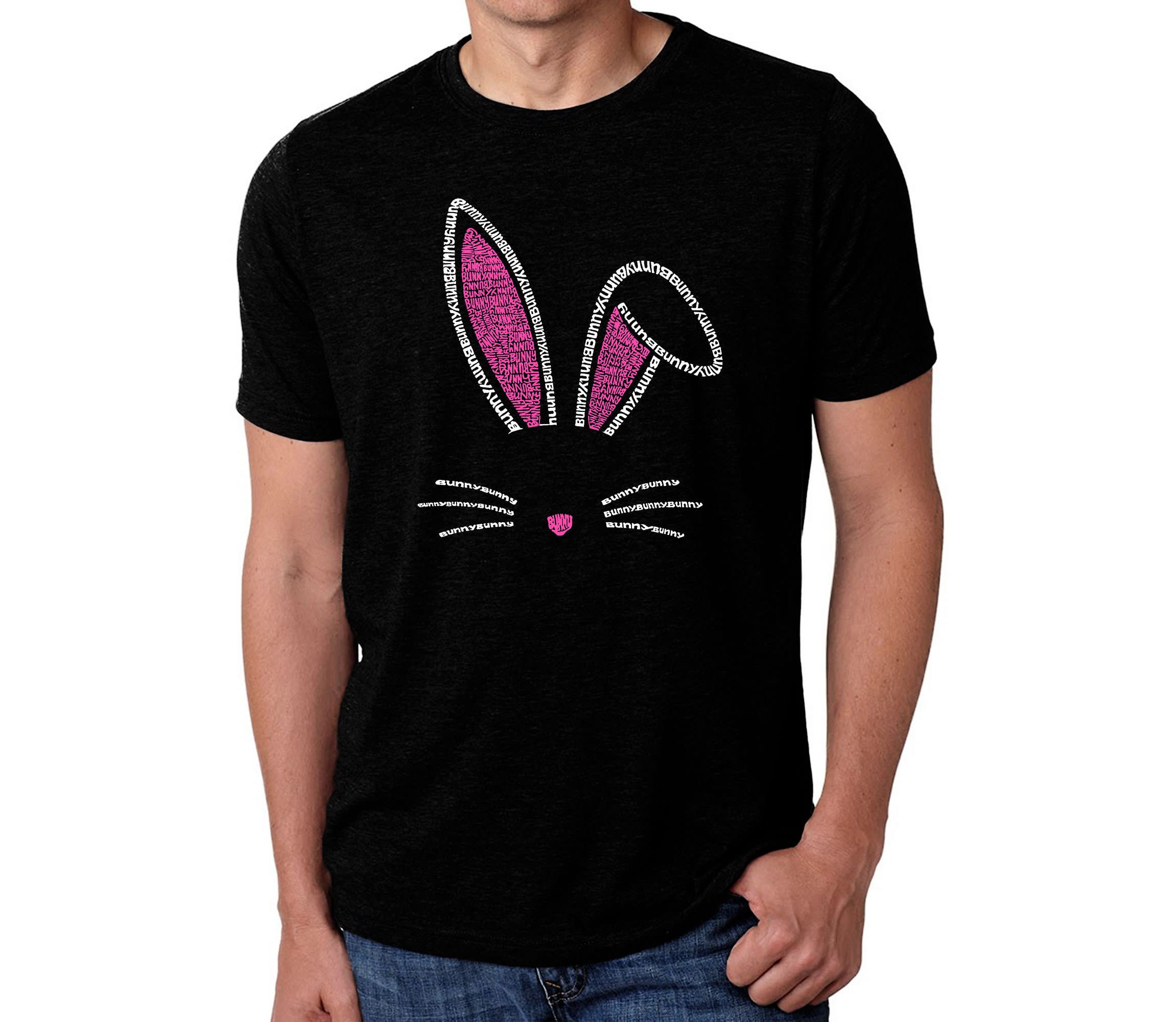 Mens Premium Blend Word Art T-shirt - Bunny Ears