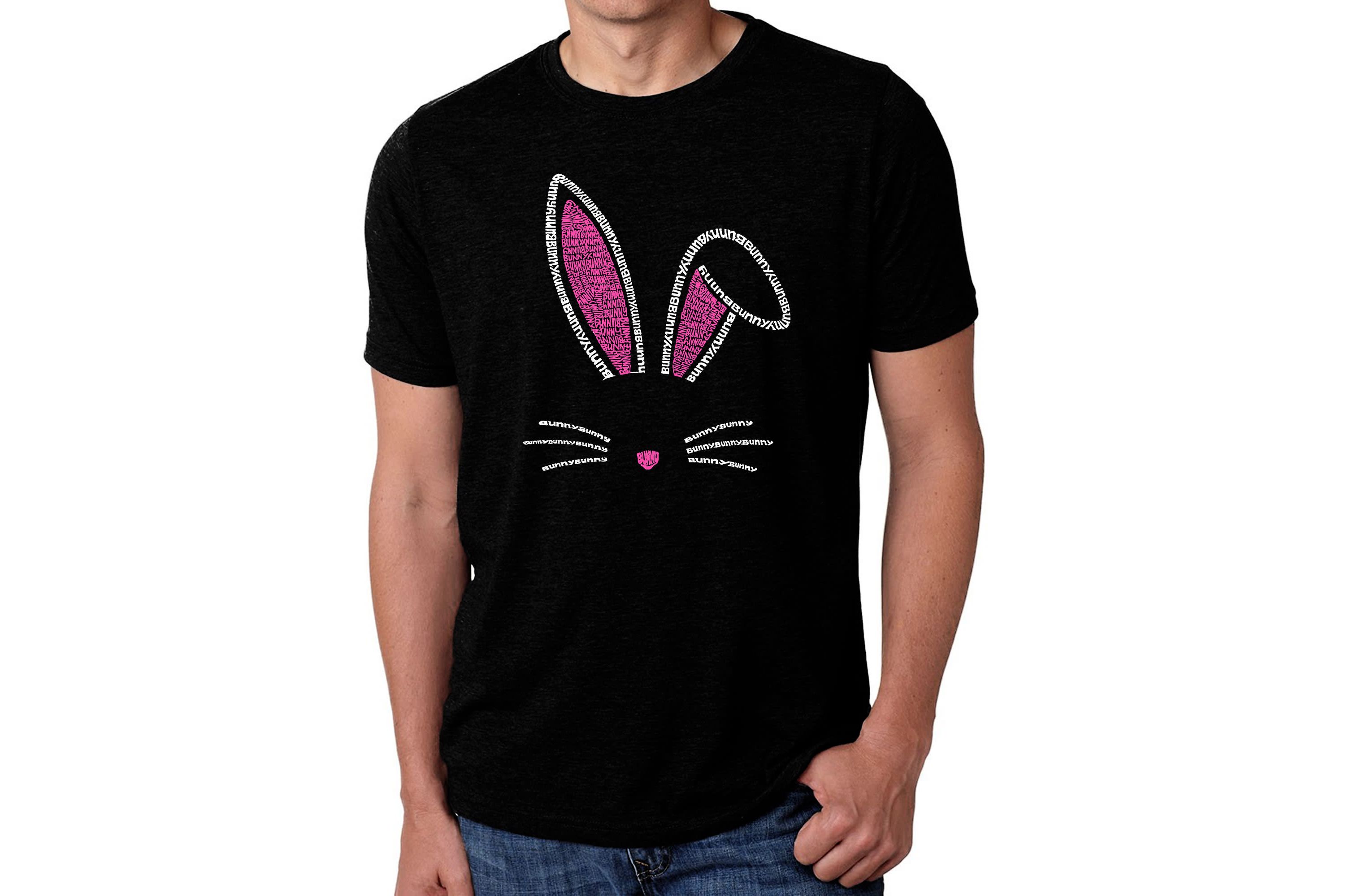 Mens Premium Blend Word Art T-shirt - Bunny Ears