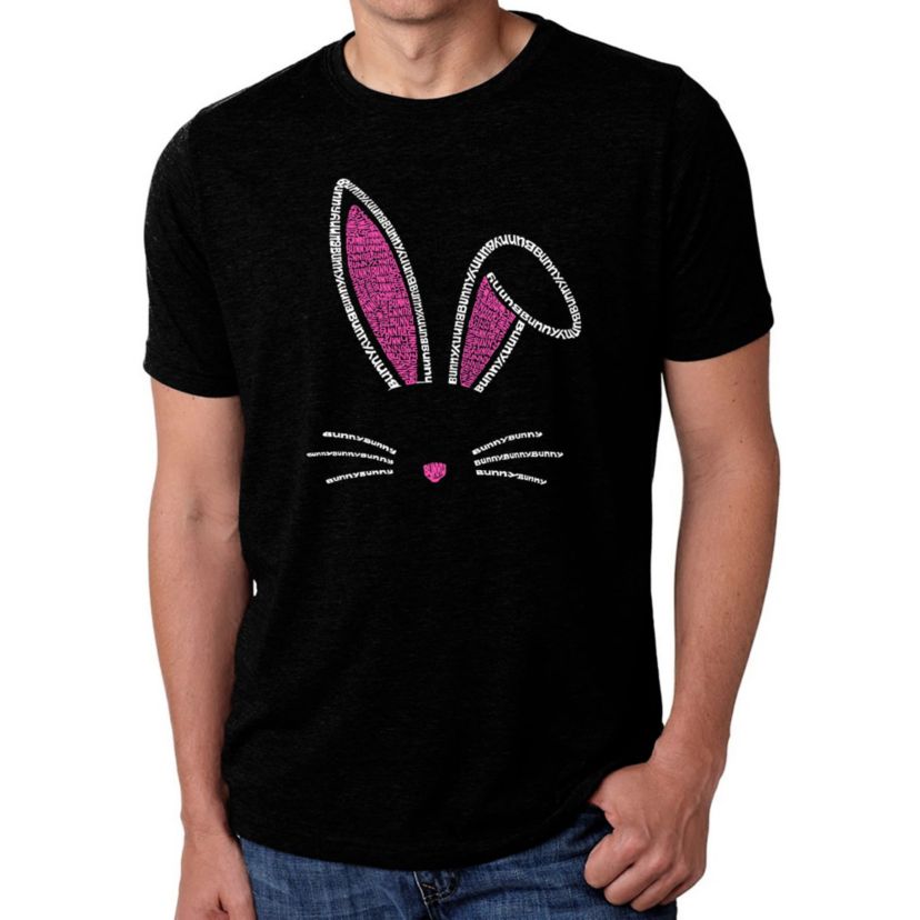 Mens Premium Blend Word Art T-shirt - Bunny Ears