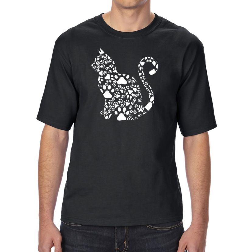 Mens Tall and Long Word Art T-Shirt - Cat Claws