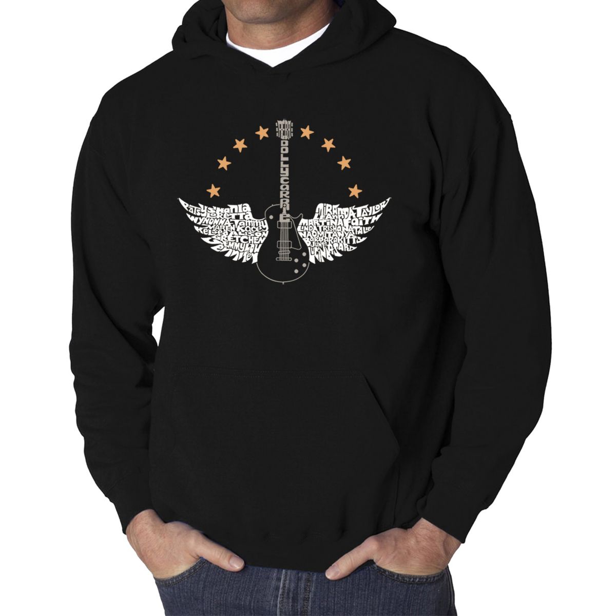 Mens Word Art Hooded Sweatshirt - Country Female Singers