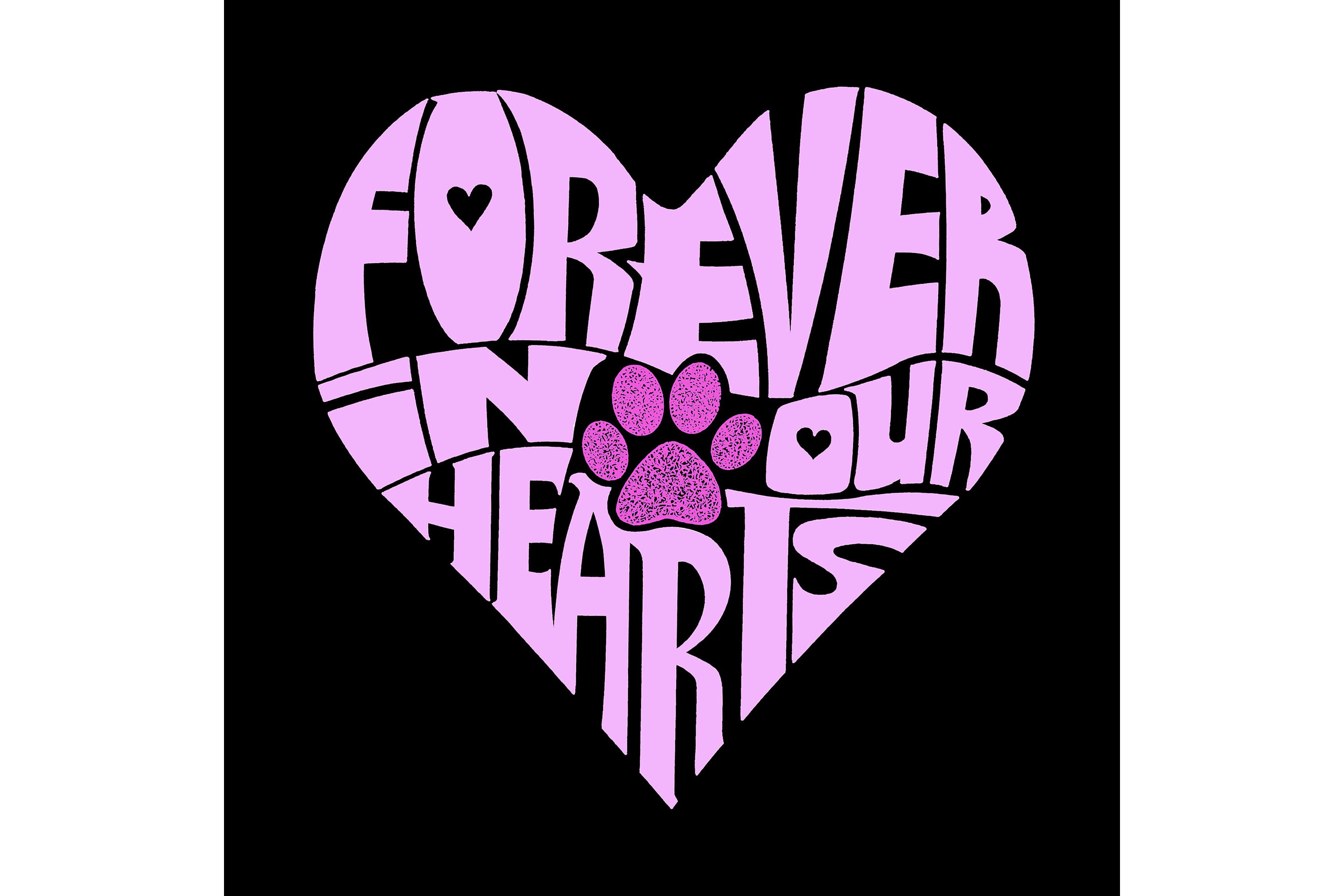 Mens Word Art Crewneck Sweatshirt - Forever In Our Hearts