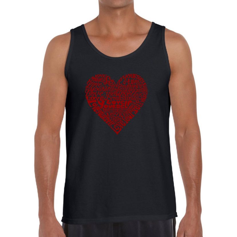 Mens Word Art Tank Top  - Love Yourself