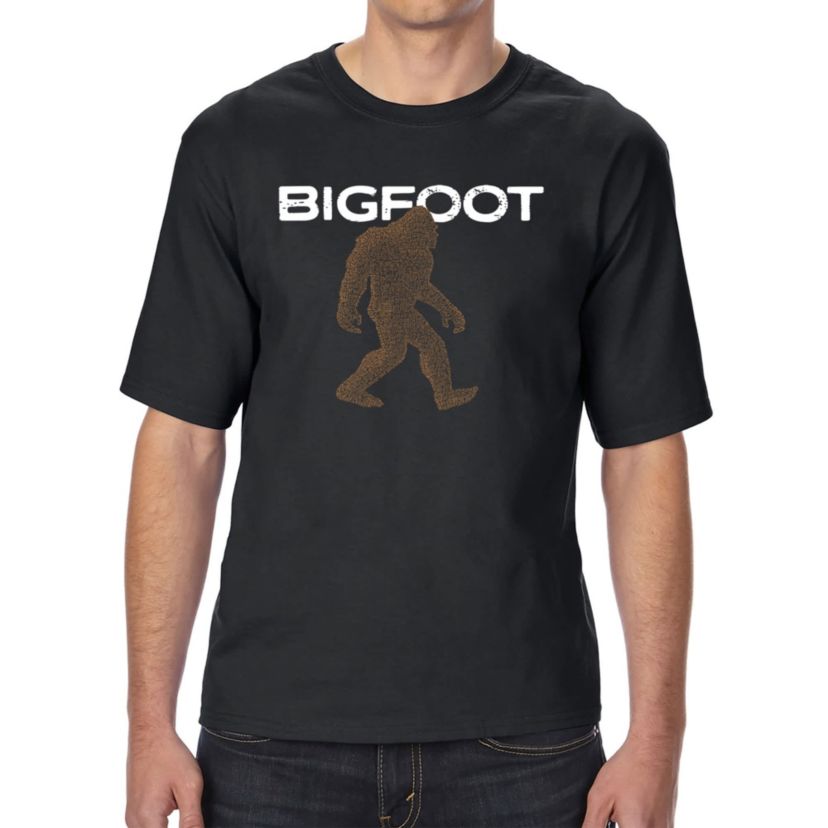 Mens Tall and Long Word Art T-Shirt  - Bigfoot